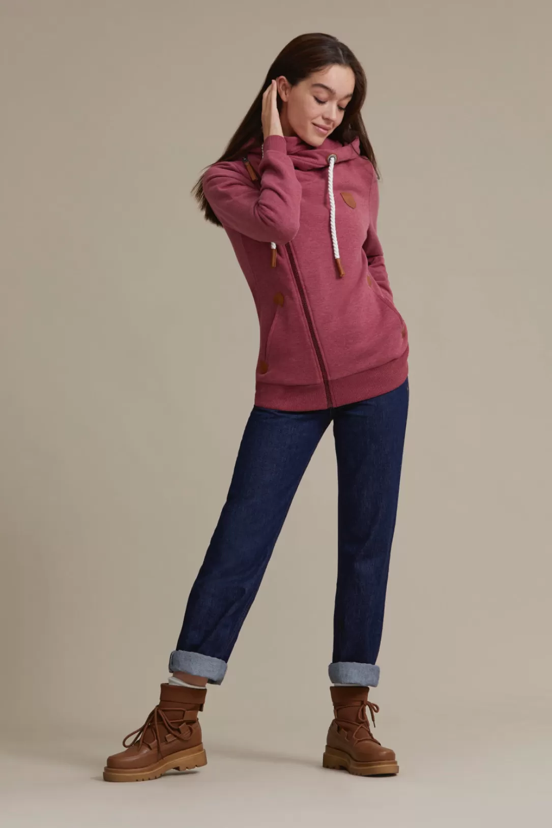 Women Wanakome Athena Hoodie-Rhubarb |