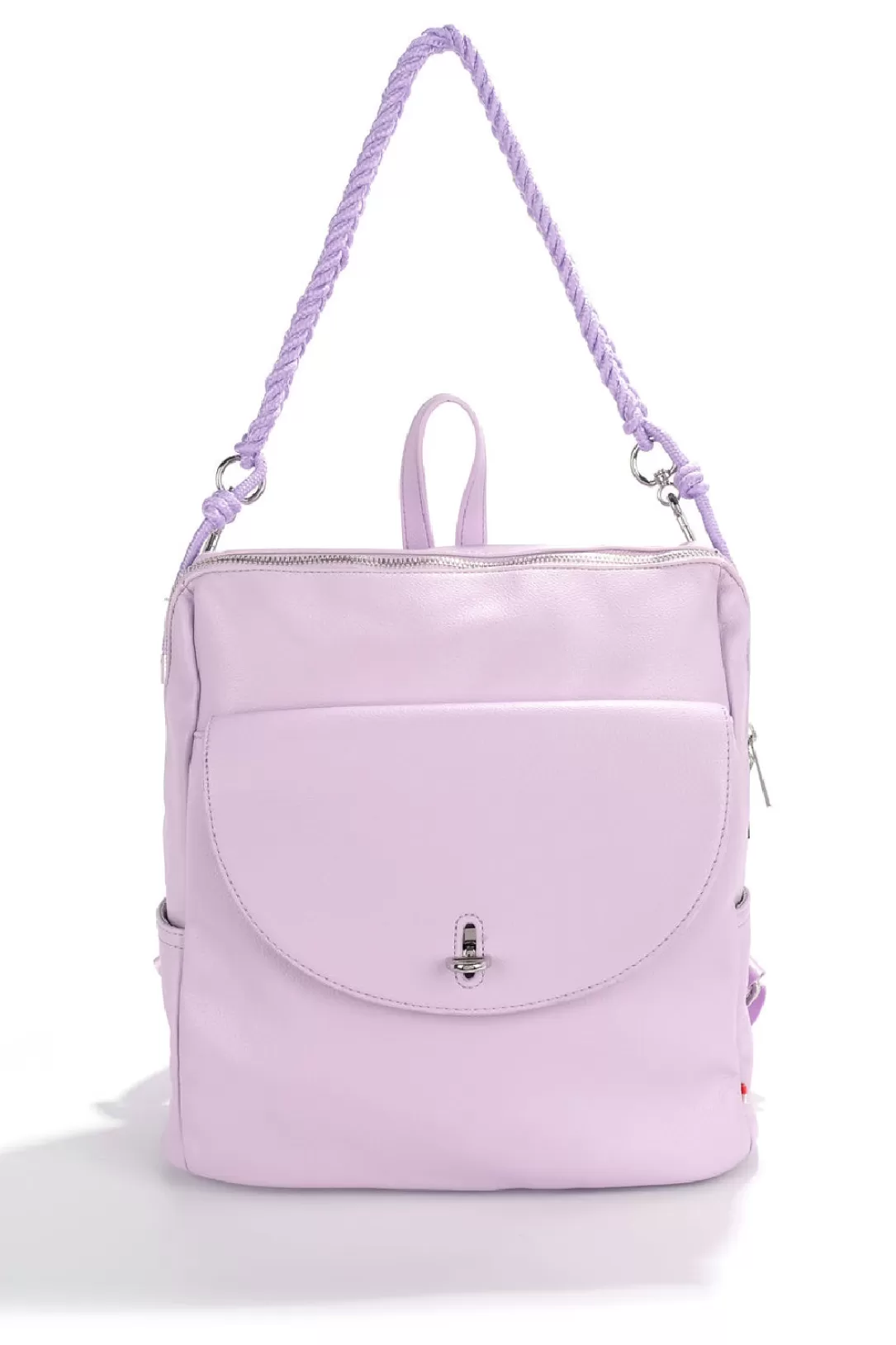 Women Colab Braid & Lock Buena Shoulder Bag / Backpack-Lilac |