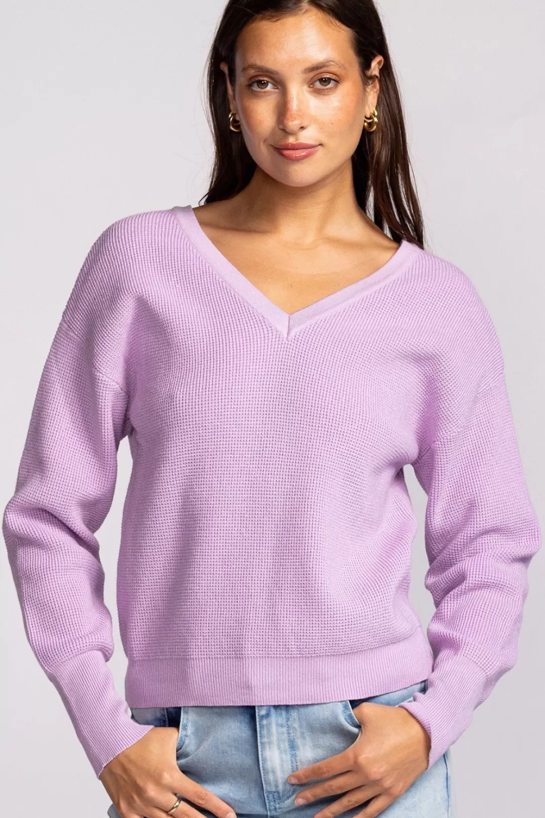 Women Pink Martini Cameron Sweater-Purple |