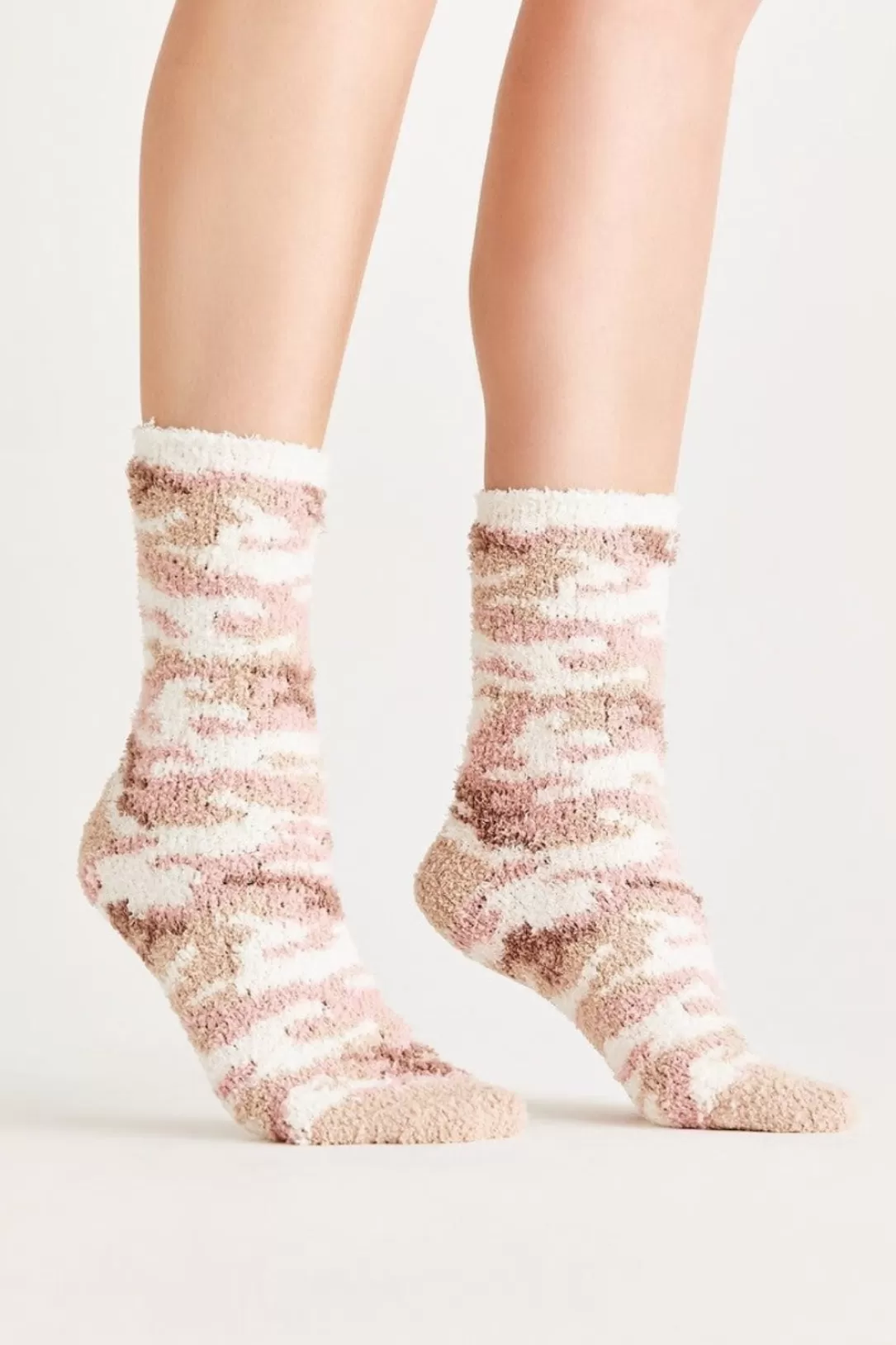 Women Z Supply Camo Plush Socks-Bone |