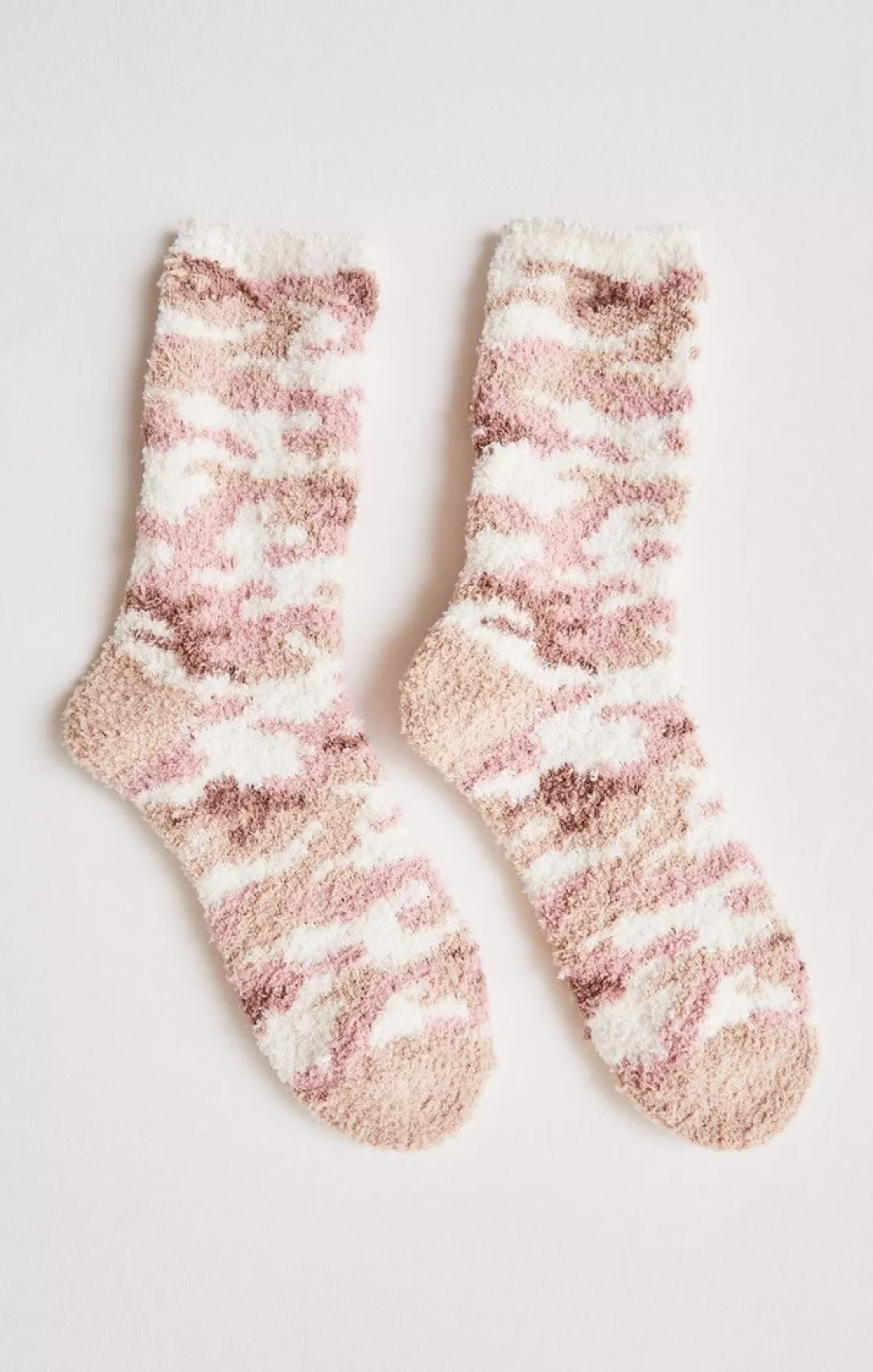 Women Z Supply Camo Plush Socks-Bone |