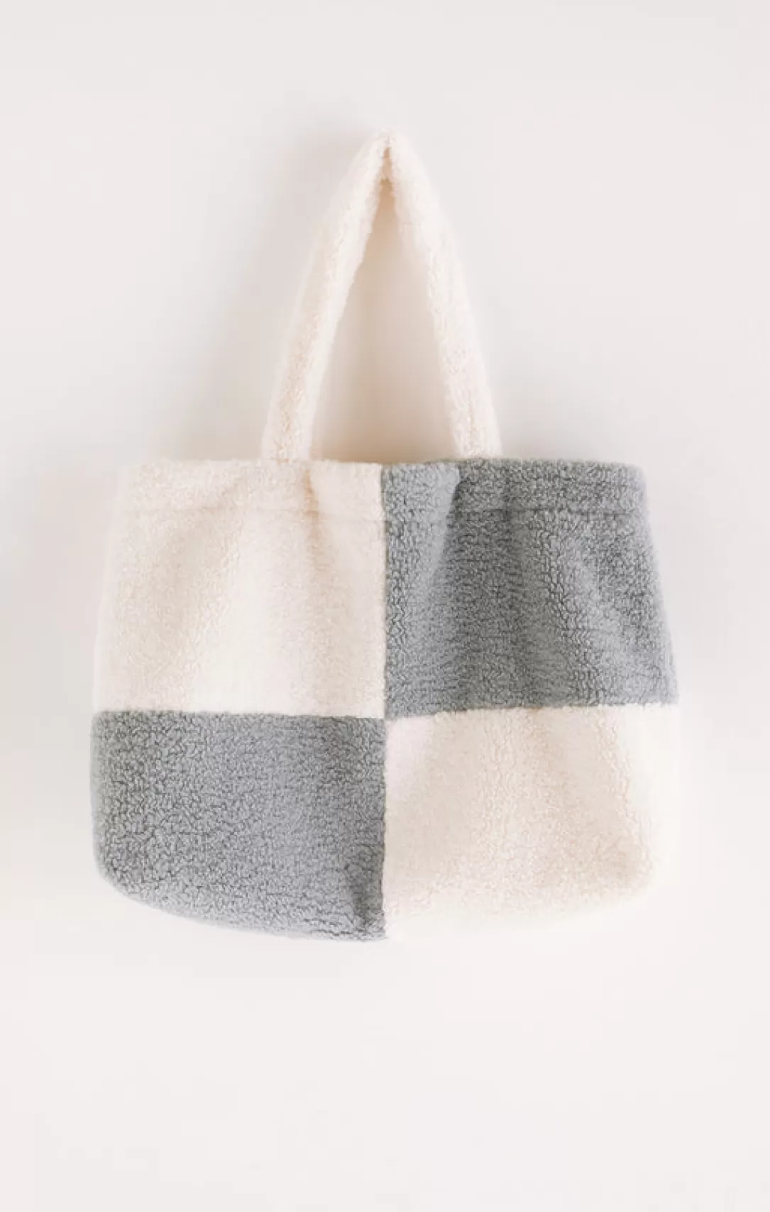 Women Z Supply Checker Sherpa Tote-Sage Ash |