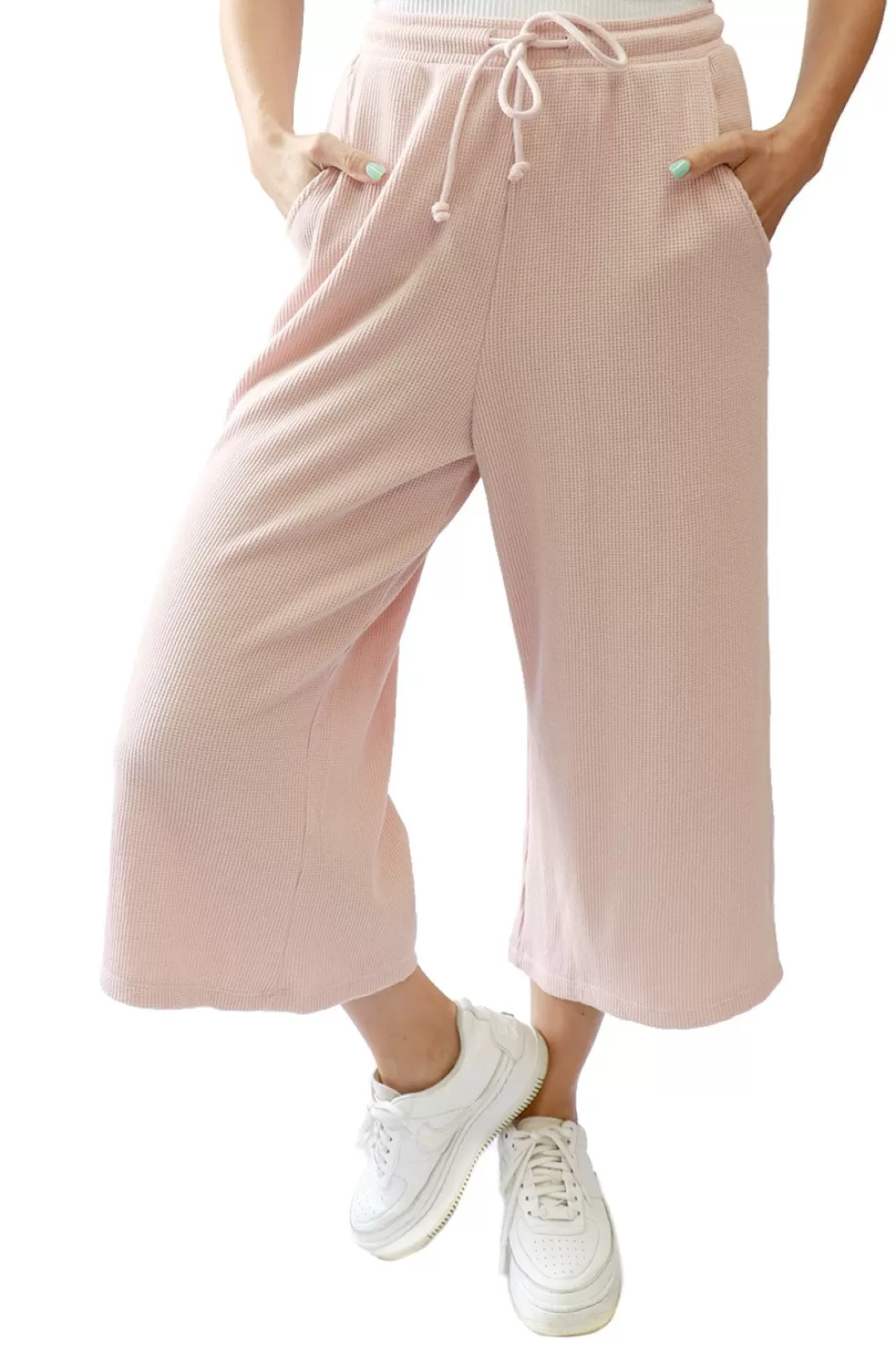 Women RD Style Crop Wide Leg Pant-Shrimp |