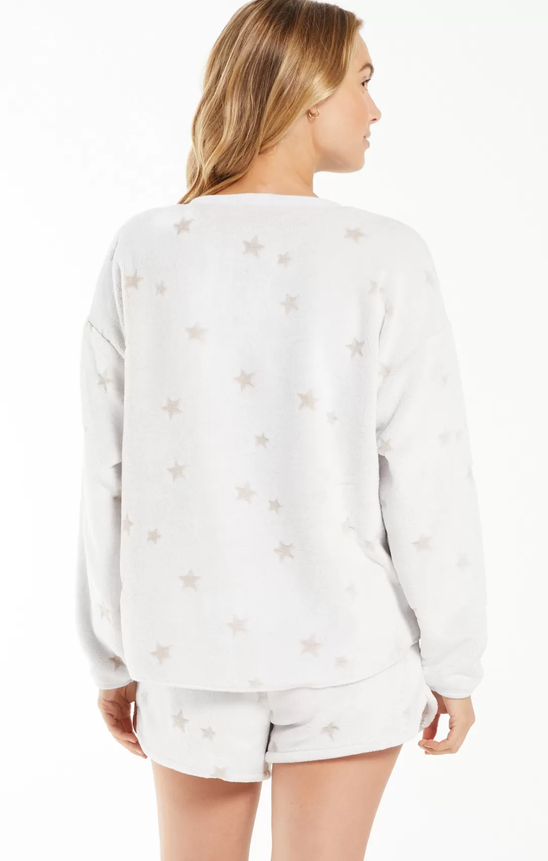 Women Z Supply Frosted Plush Star Long Sleeve Top |