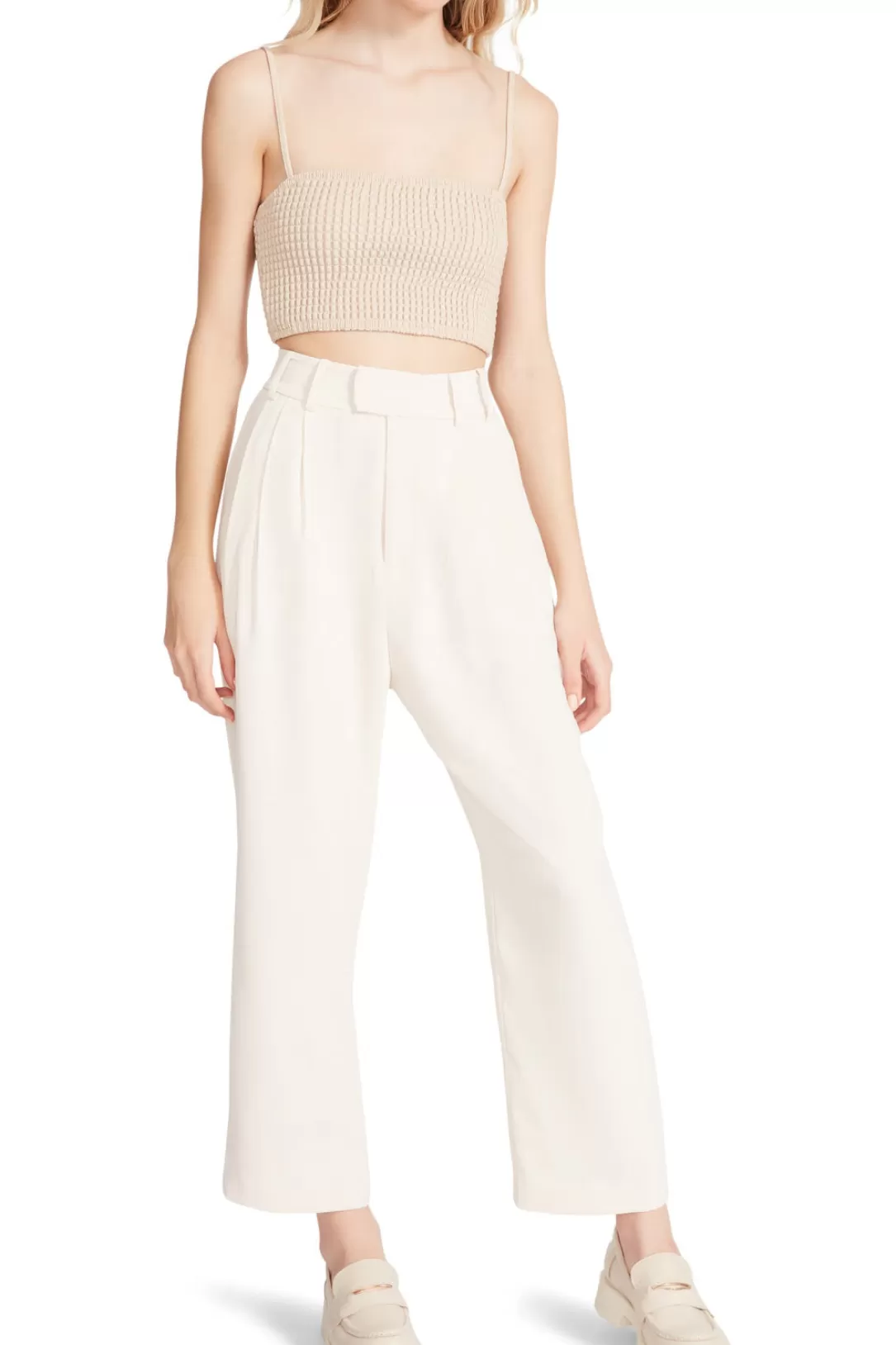 Women BB Dakota by Steve Madden High Waist Farmers Market Pants-Ivory |
