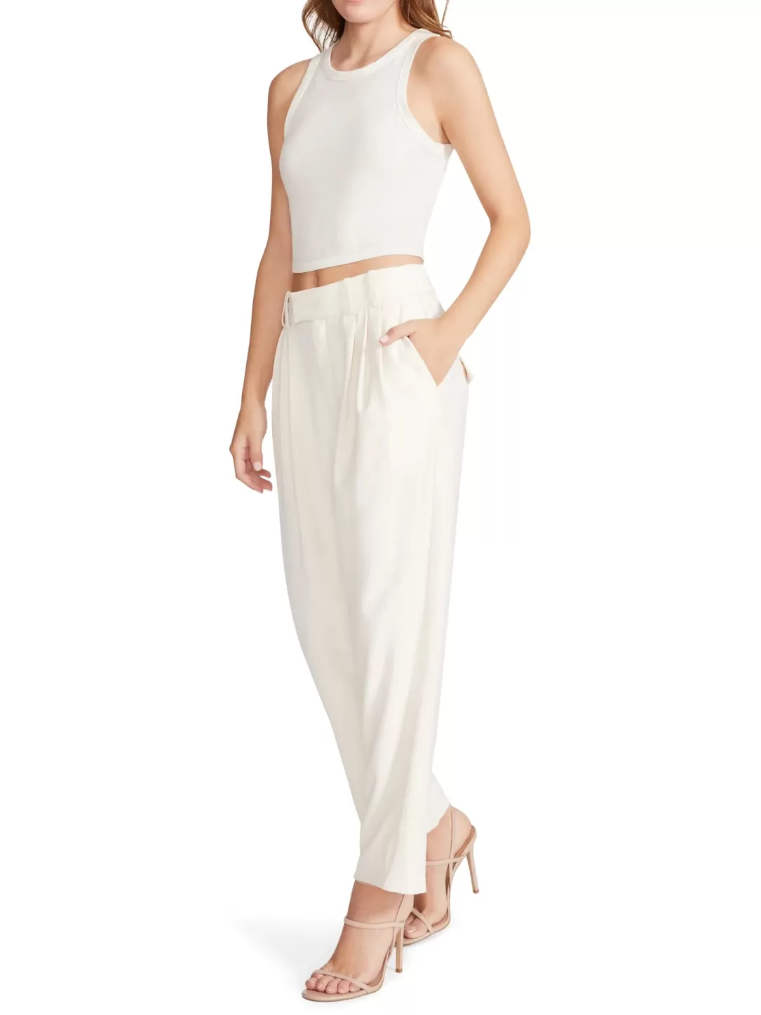 Women BB Dakota by Steve Madden High Waist Farmers Market Pants-Ivory |