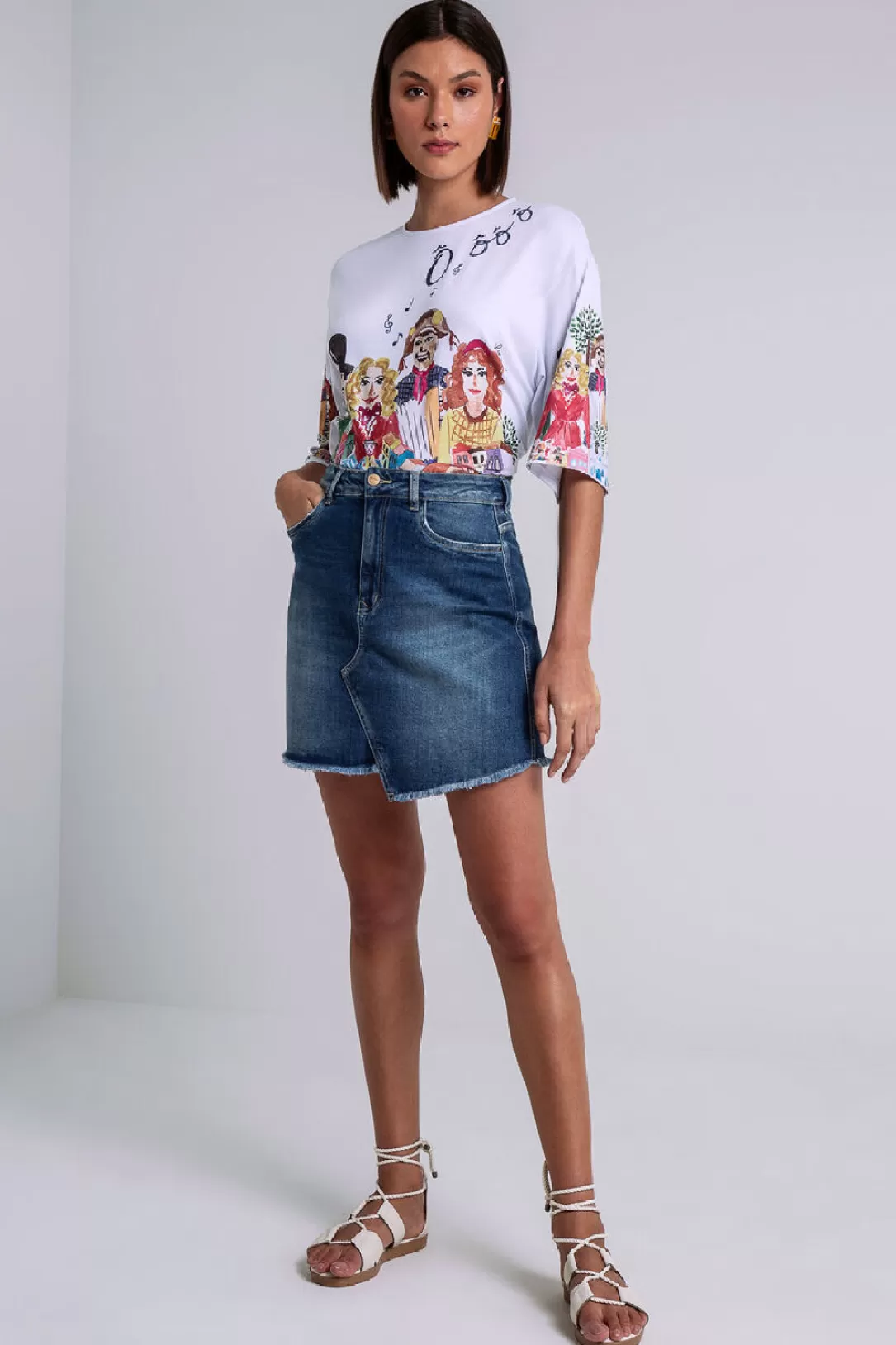 Women Lez a Lez High Waist Jean Skirt |