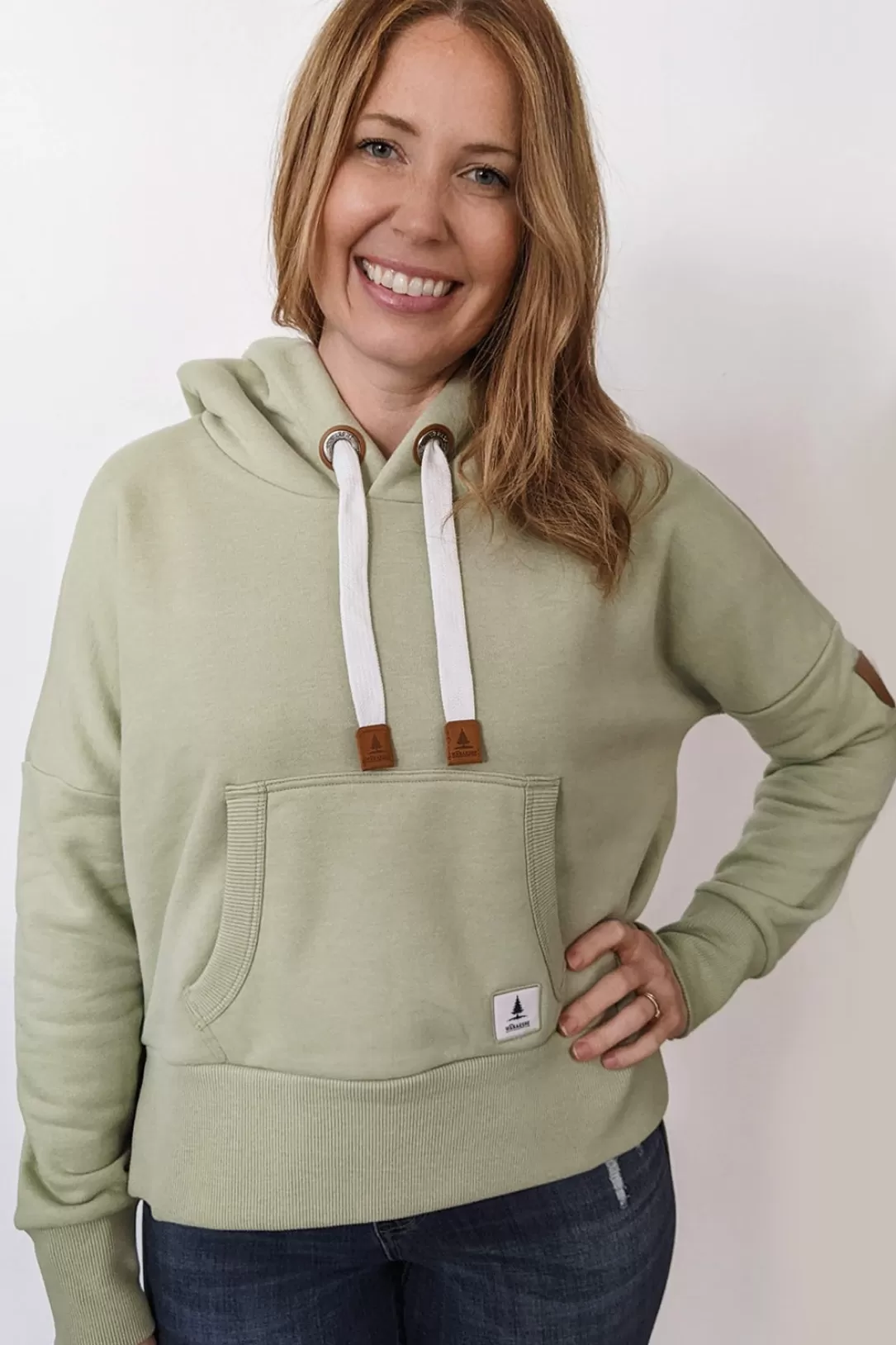 Women Wanakome Hydra Cropped Hoodie-Aloe |