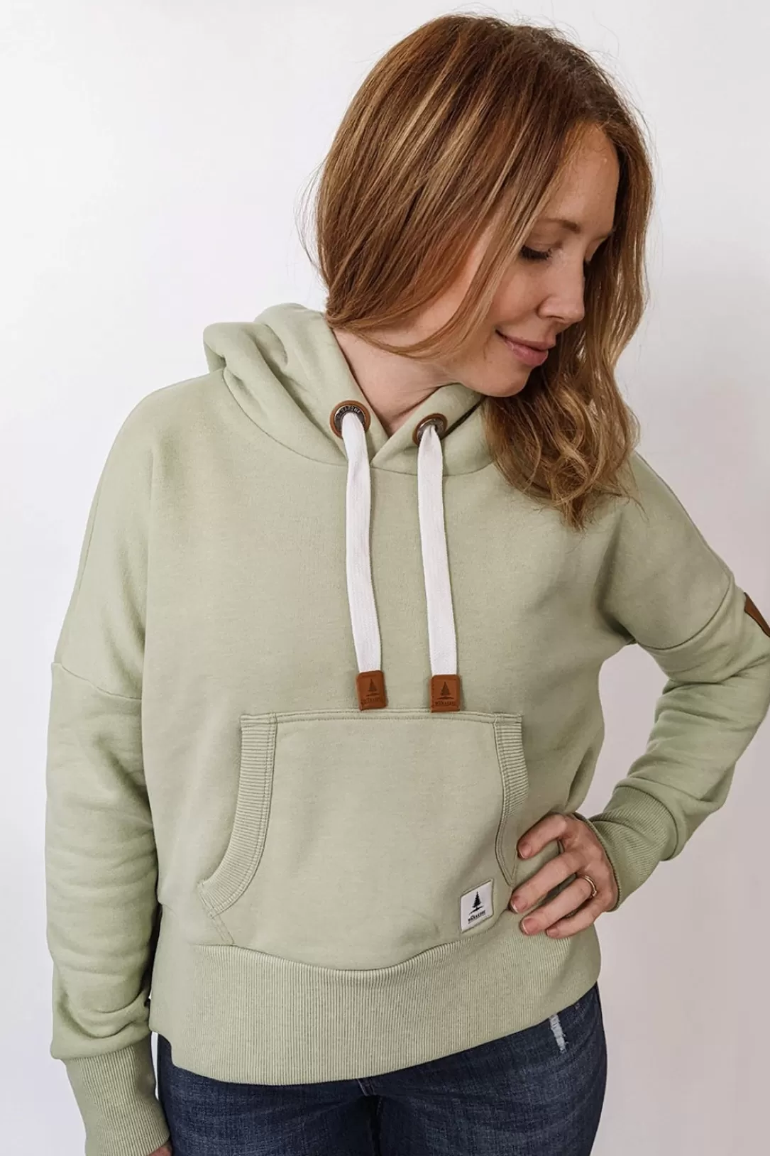 Women Wanakome Hydra Cropped Hoodie-Aloe |