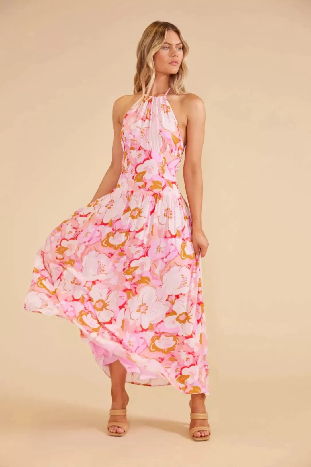 Women Minkpink Josie Halter Maxi Dress-Floral |