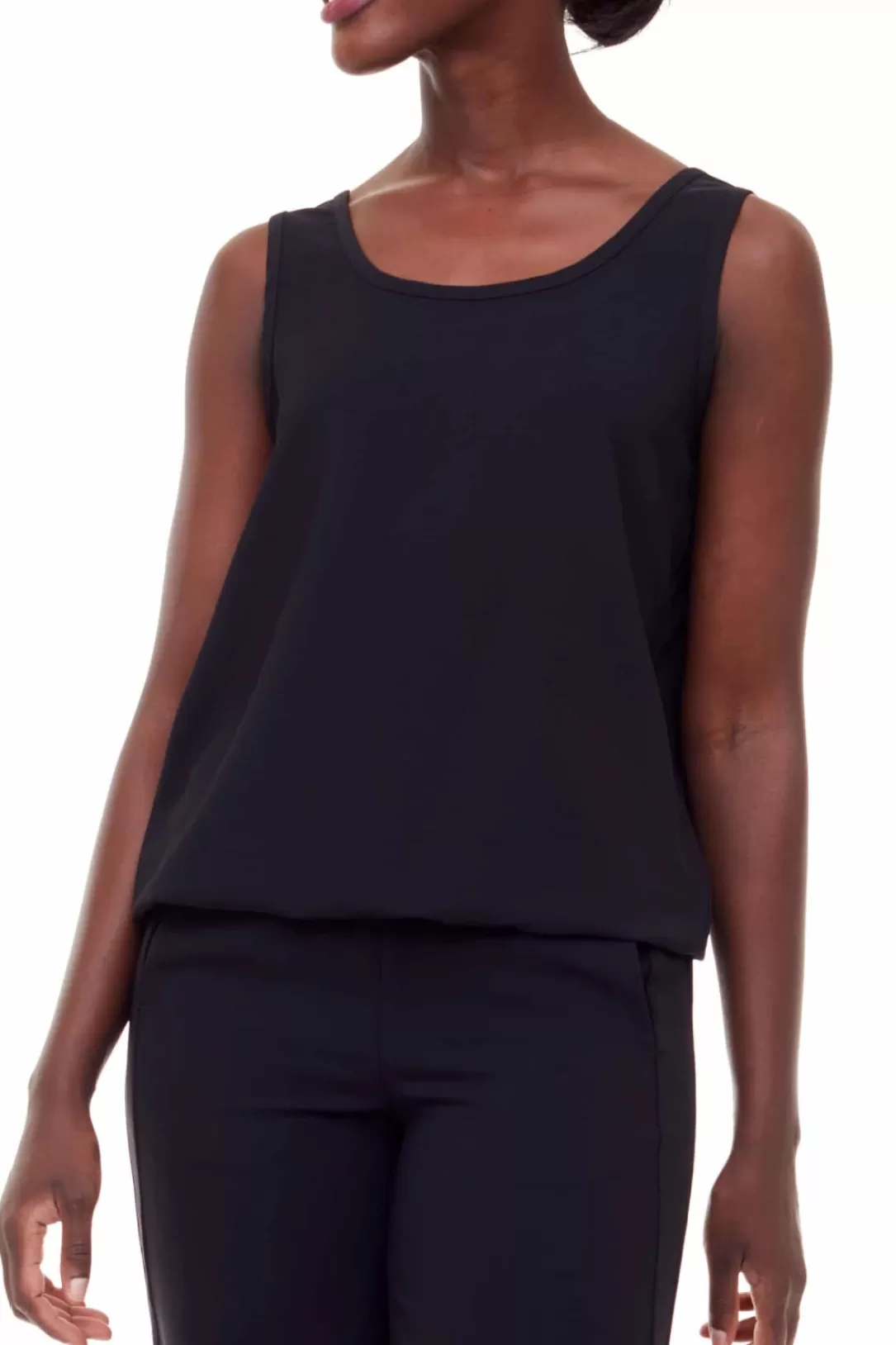 Women I Love Tyler Madison Kate Silk Tank-Black | Iltm