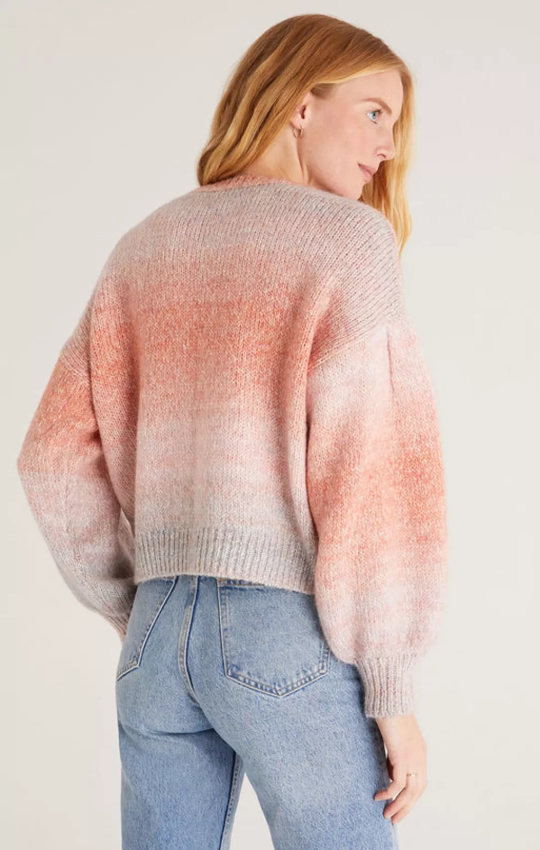 Women Z Supply Kersa Ombre Sweater-Pink Cedar |