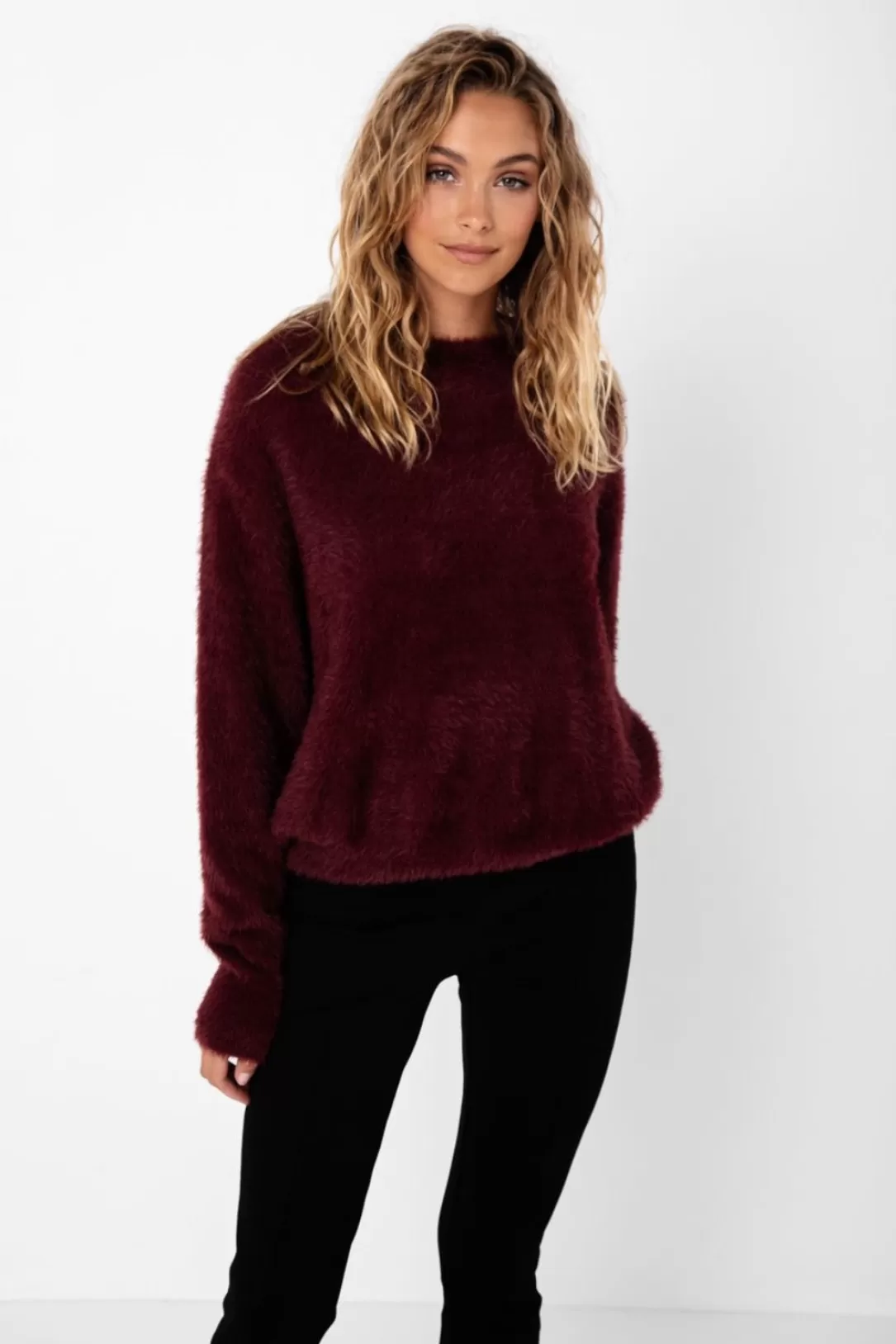 Women Madison The Label Koda Knit Jumper-Wine |