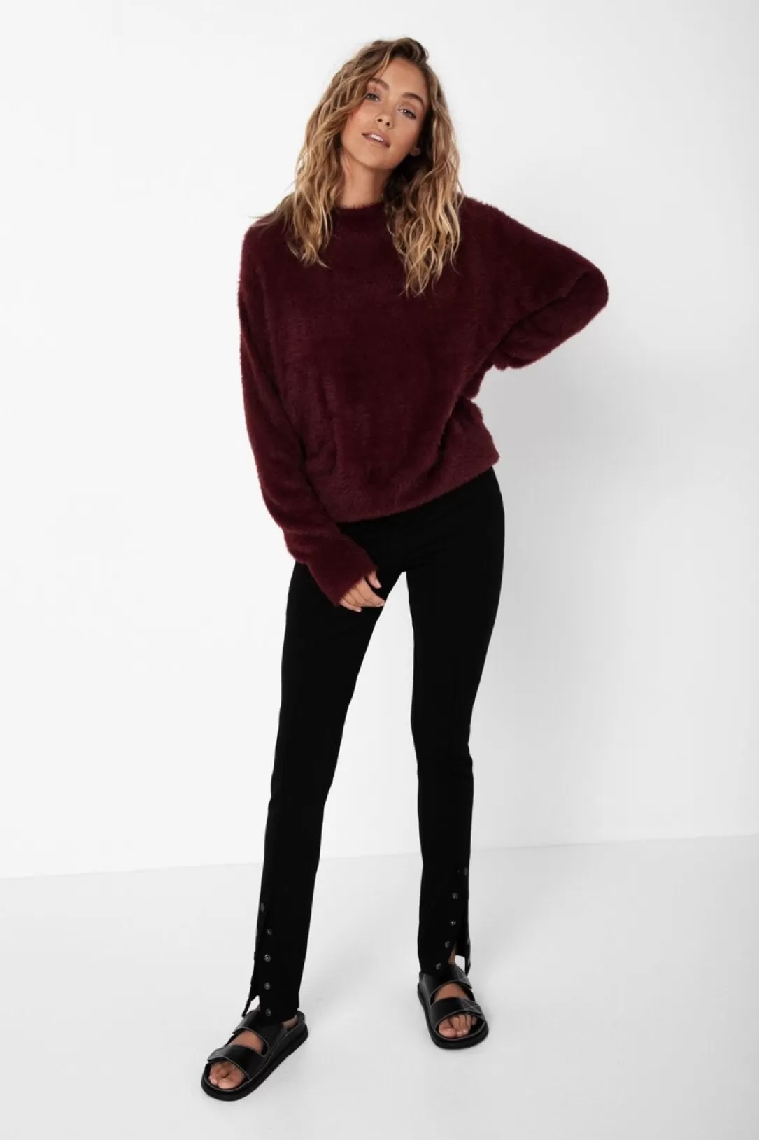 Women Madison The Label Koda Knit Jumper-Wine |