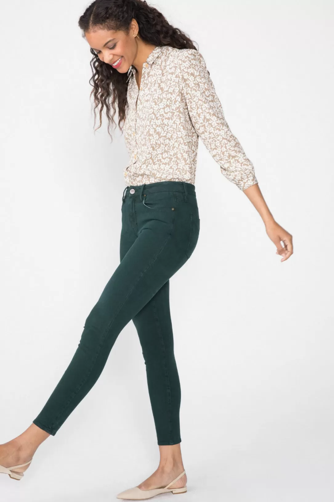 Women Unpublished Kora Mid Rise Skinny-Evergreen |