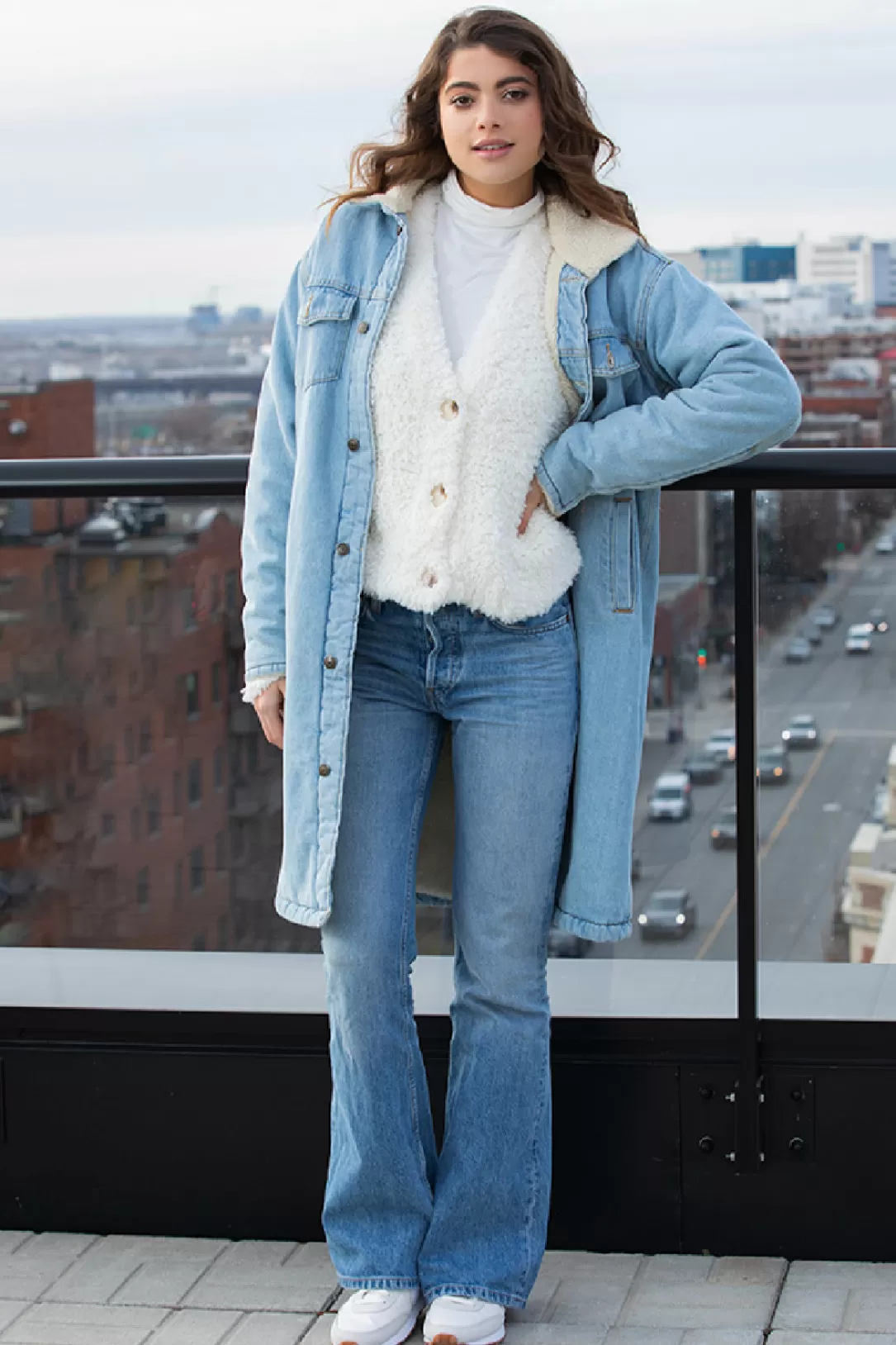 Women RD Style Long Denim Jacket |