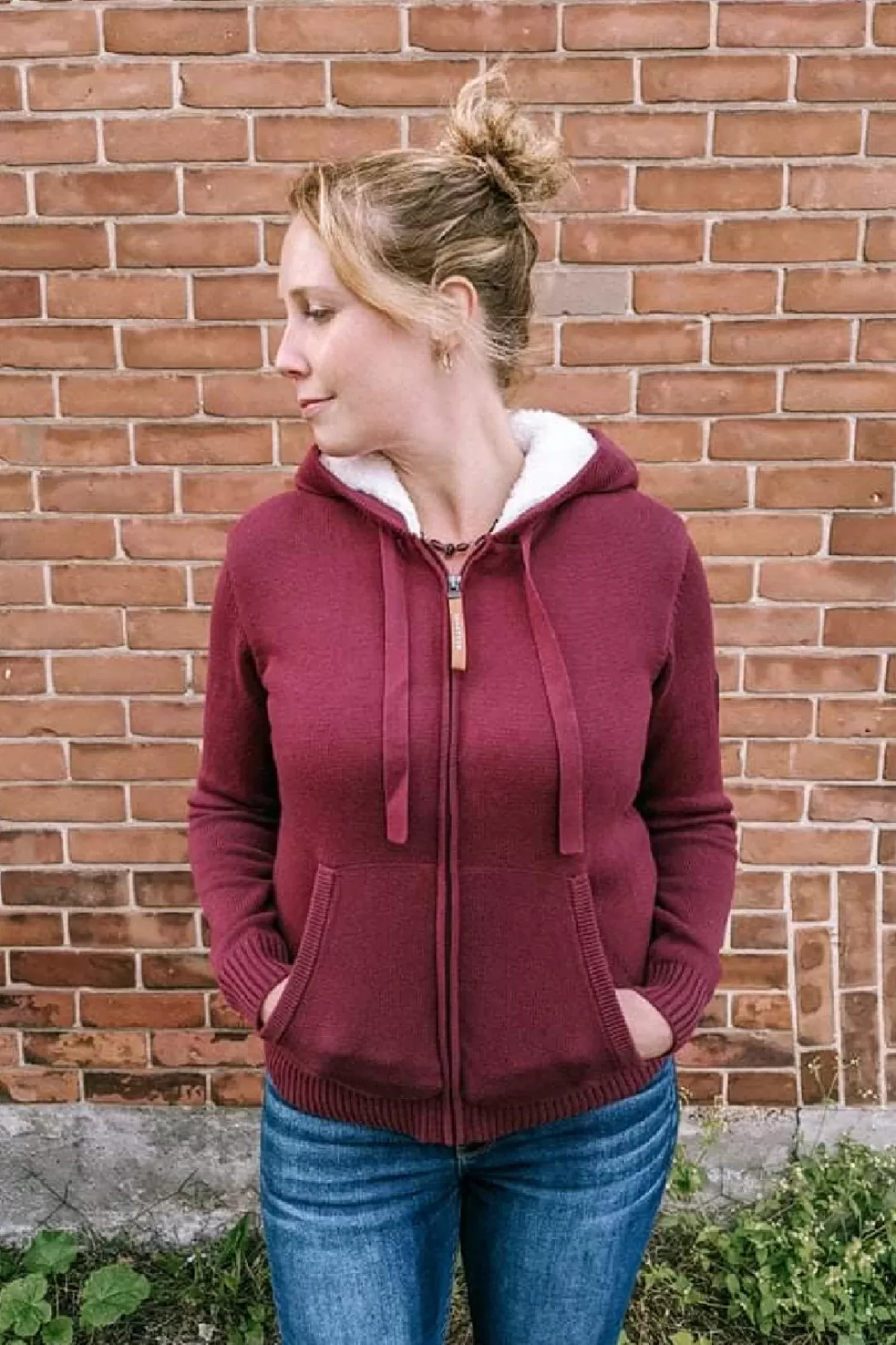 Women Wanakome Luna Full Zip Hoodie-Mulberry |