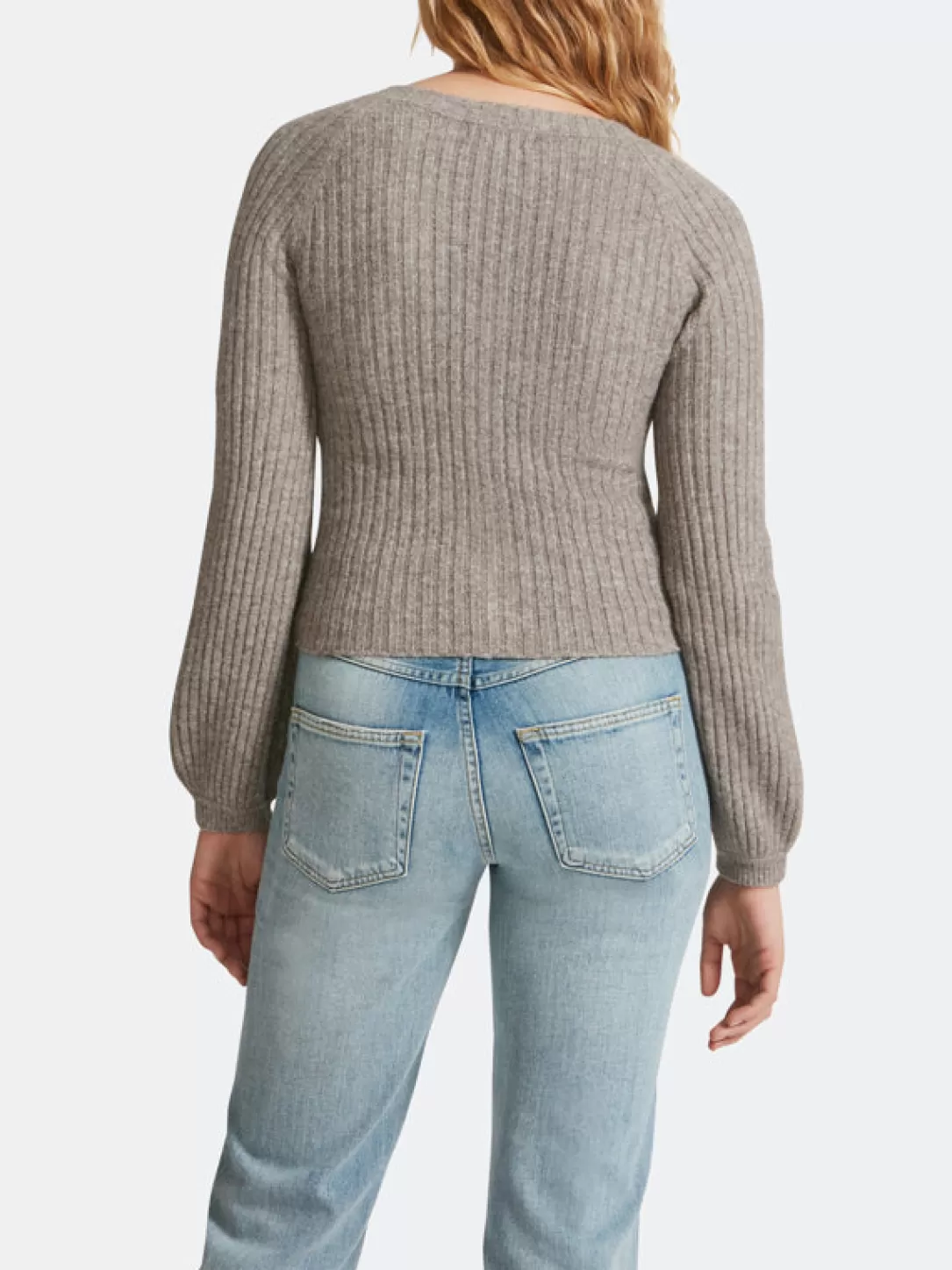 Women BB Dakota by Steve Madden Make It Short Sweater-Grey | Bb Dakota