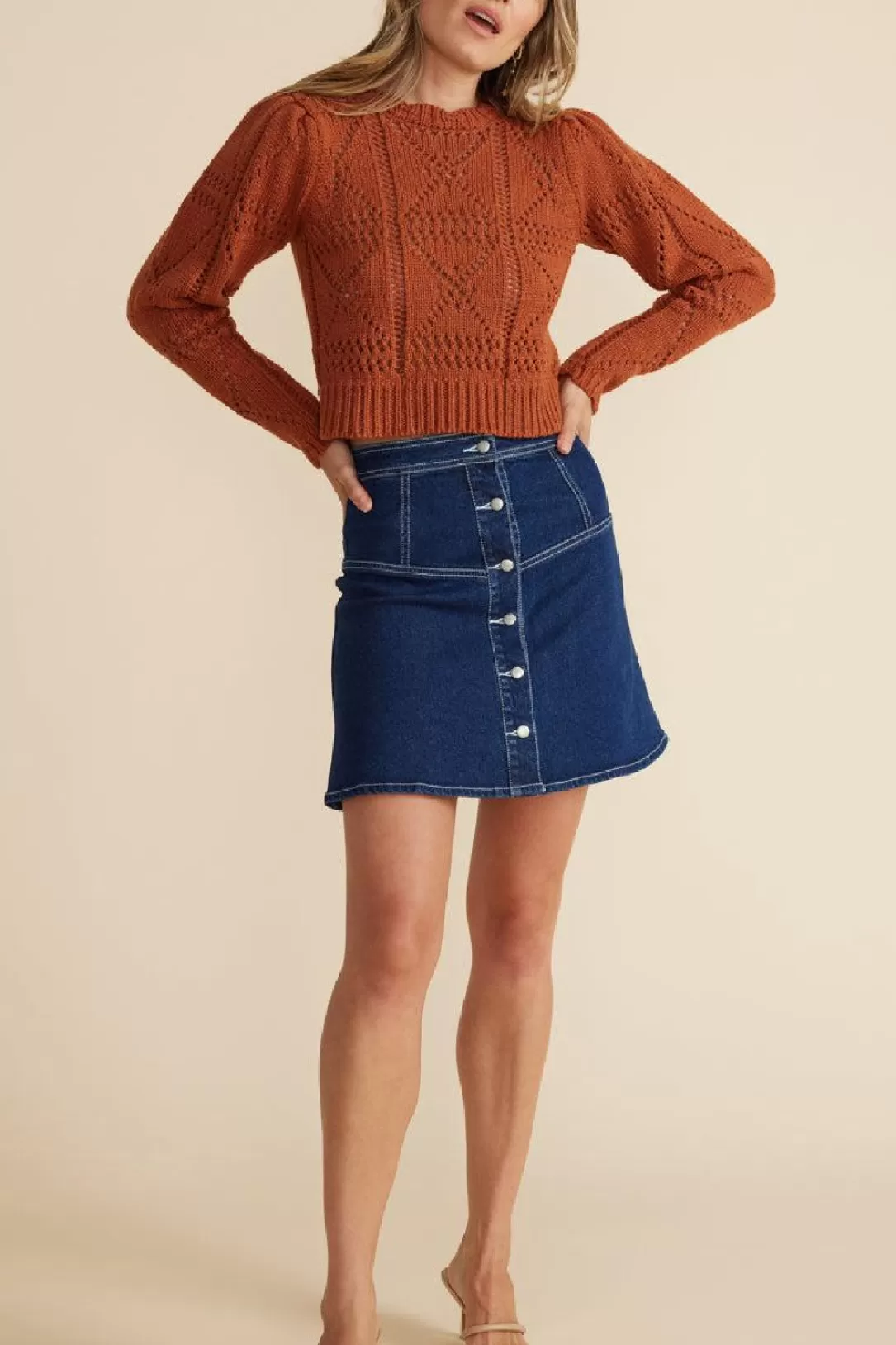 Women Minkpink Marjo Denim Mini Skirt |