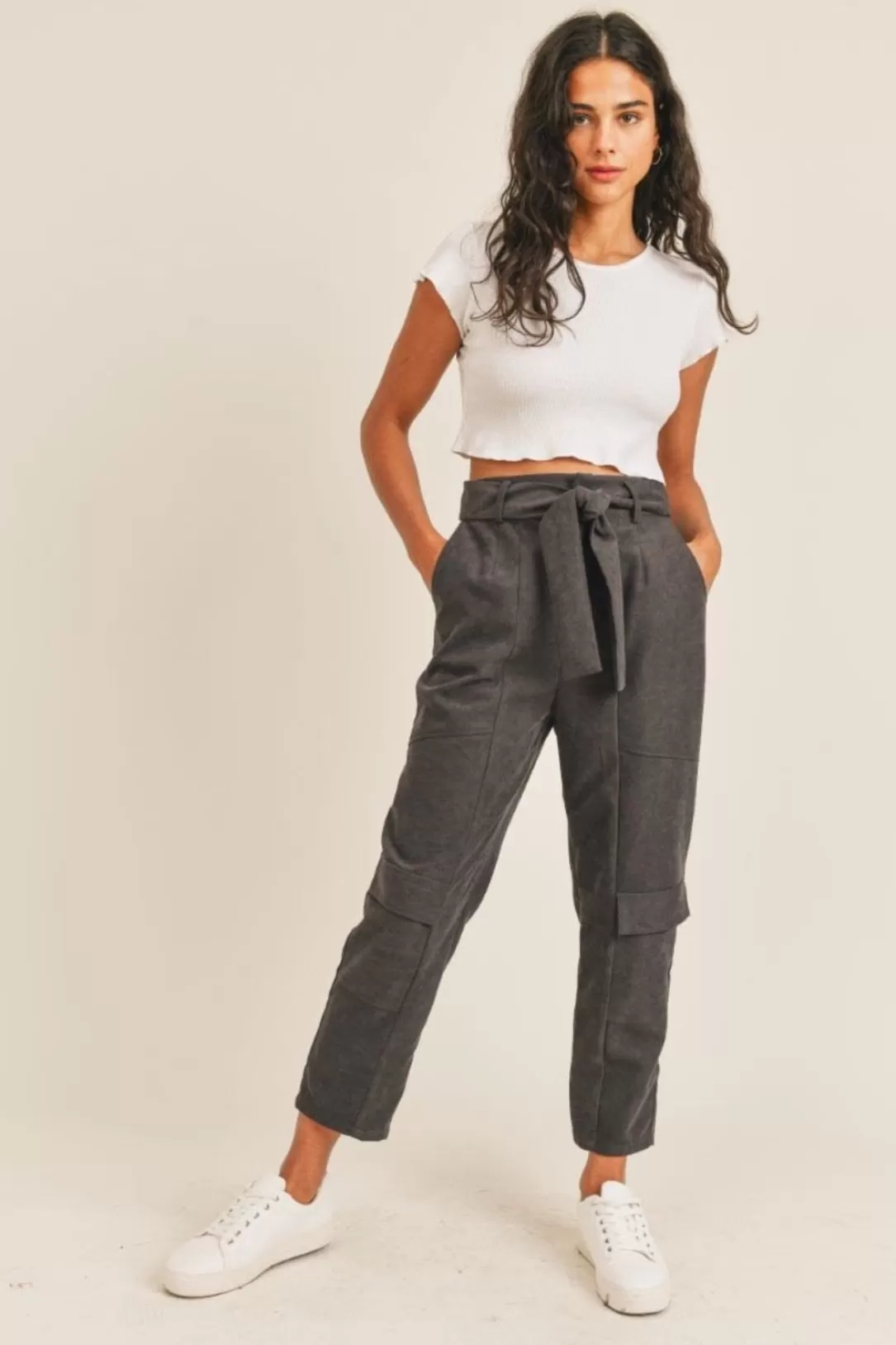 Women Sadie & Sage Moonlight Mile Pants-Charcoal |