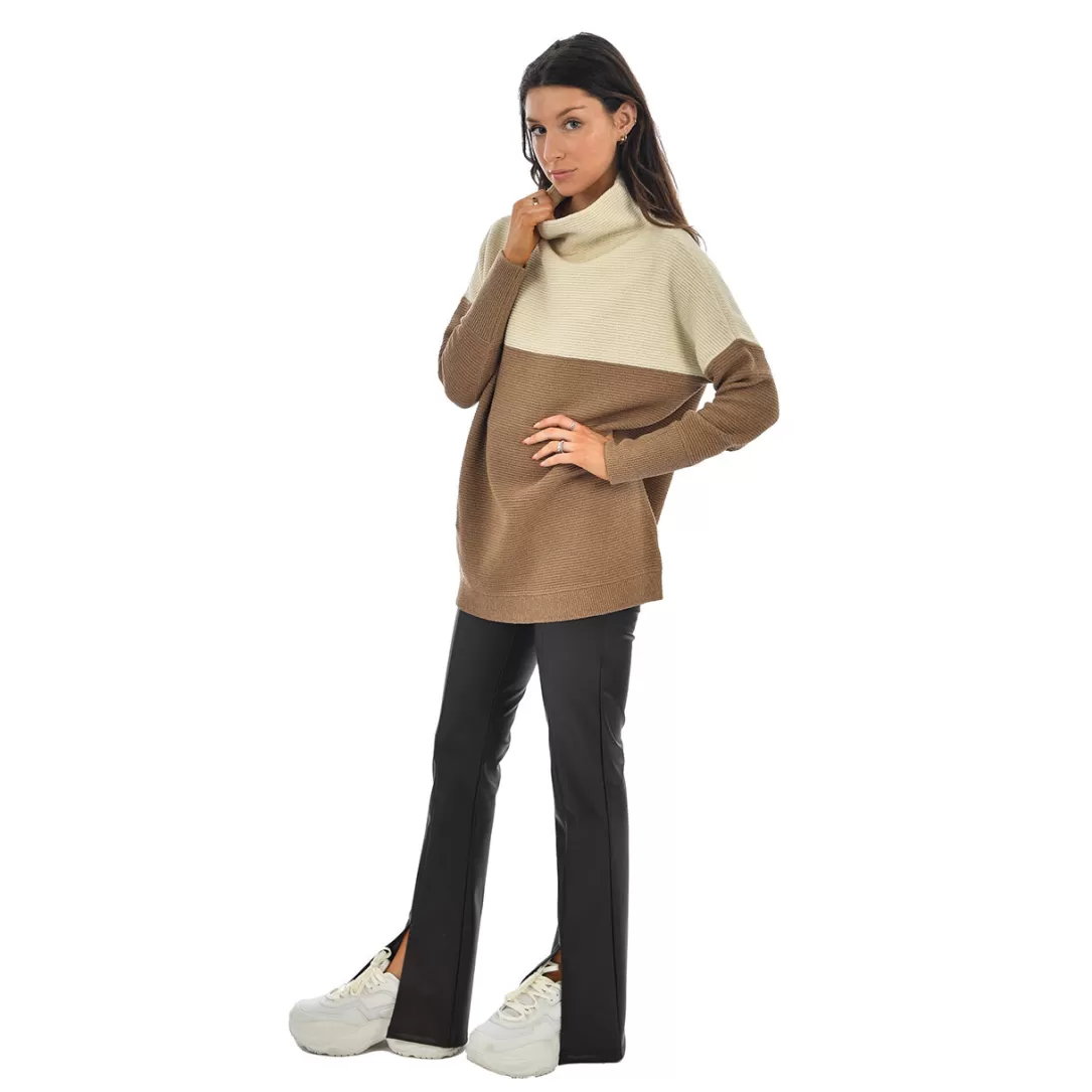 Women RD Style Nancy Color Block Ottoman-Cocoa |
