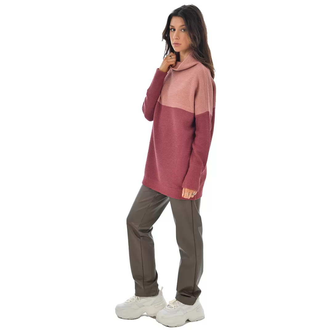 Women RD Style Nancy Color Block Ottoman-Sangria |