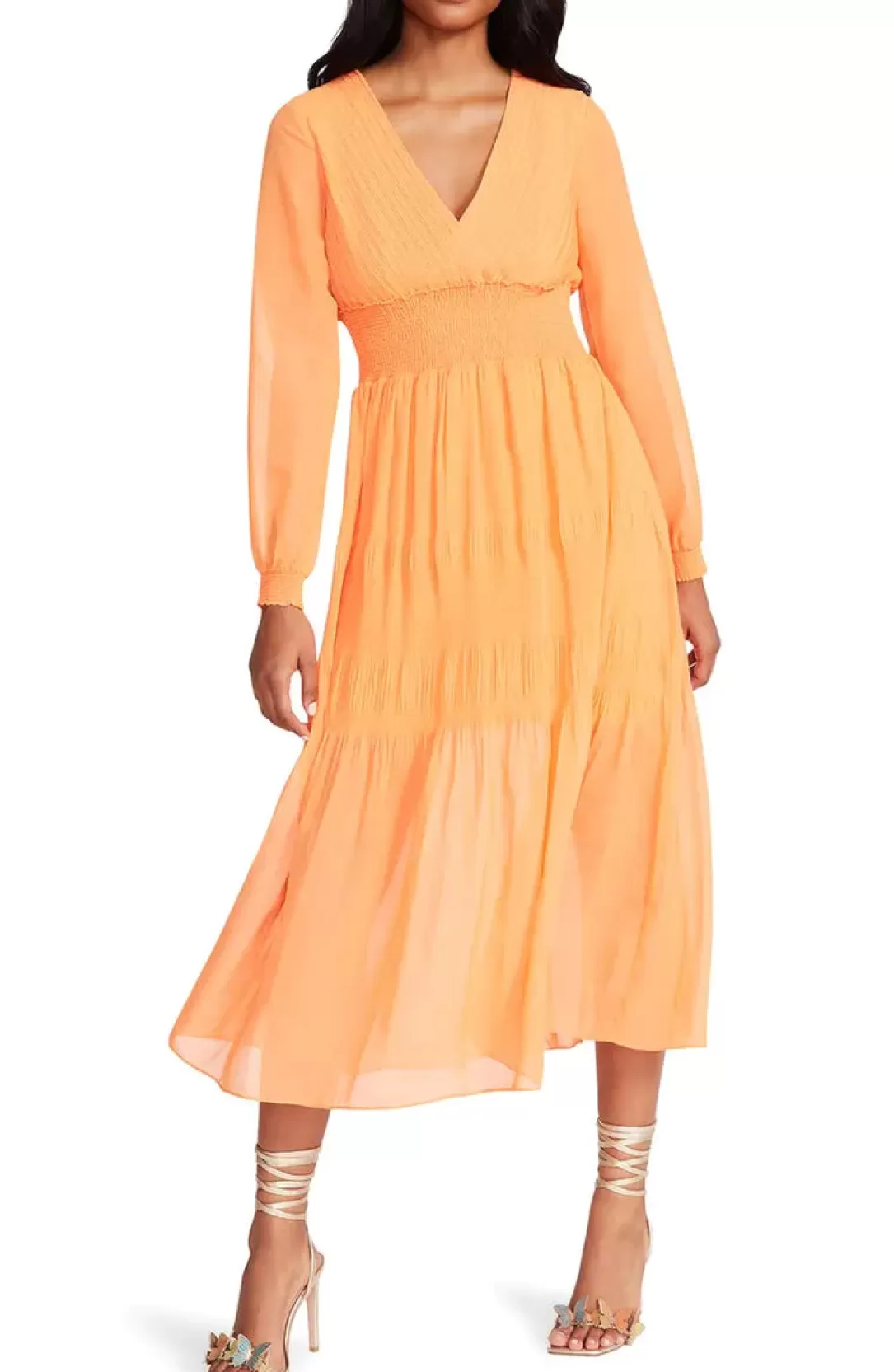 Women BB Dakota by Steve Madden Nylah Dress-Amber Orange |