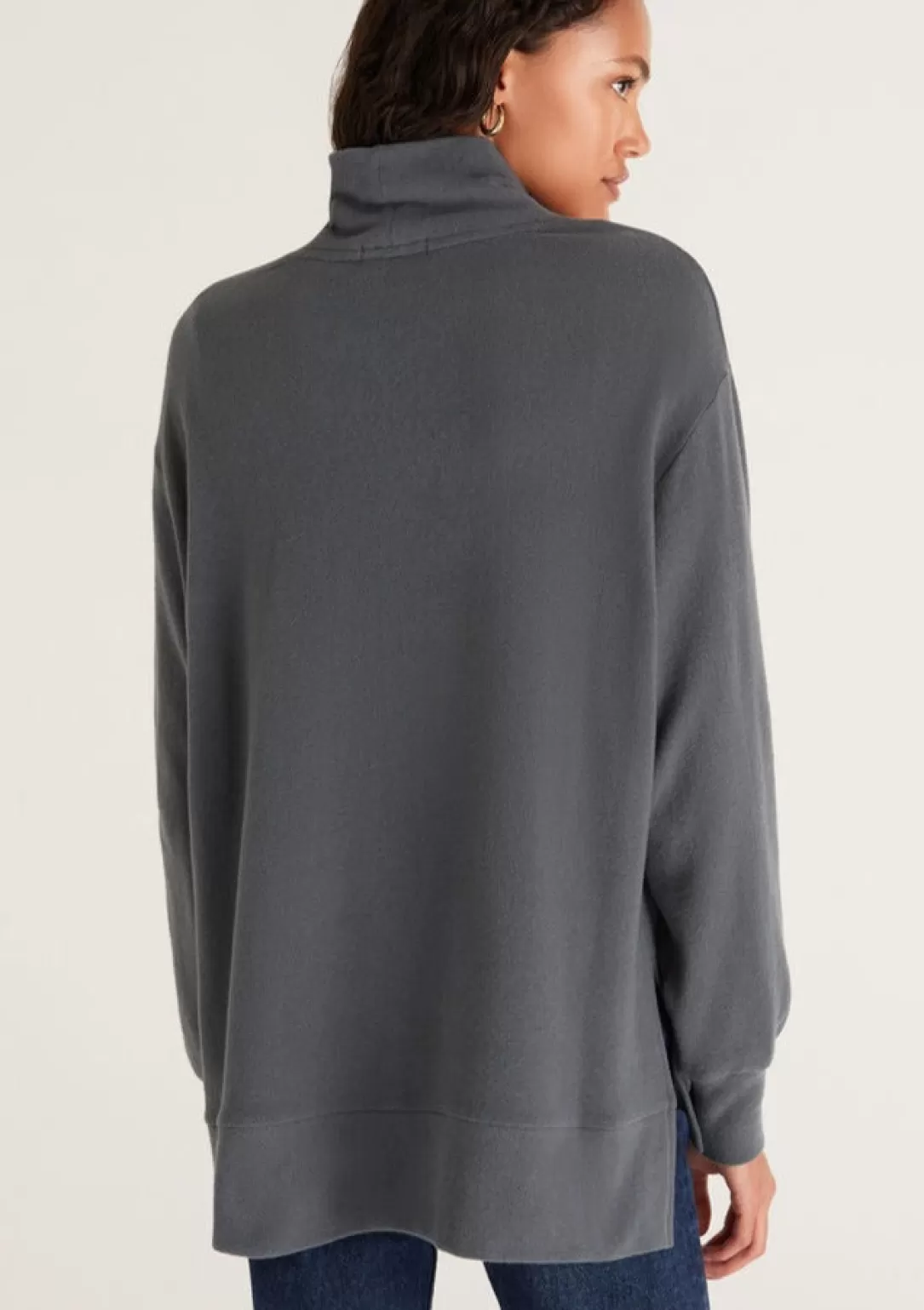 Women Z Supply Oceana Plush Sweater-Dark Slate |