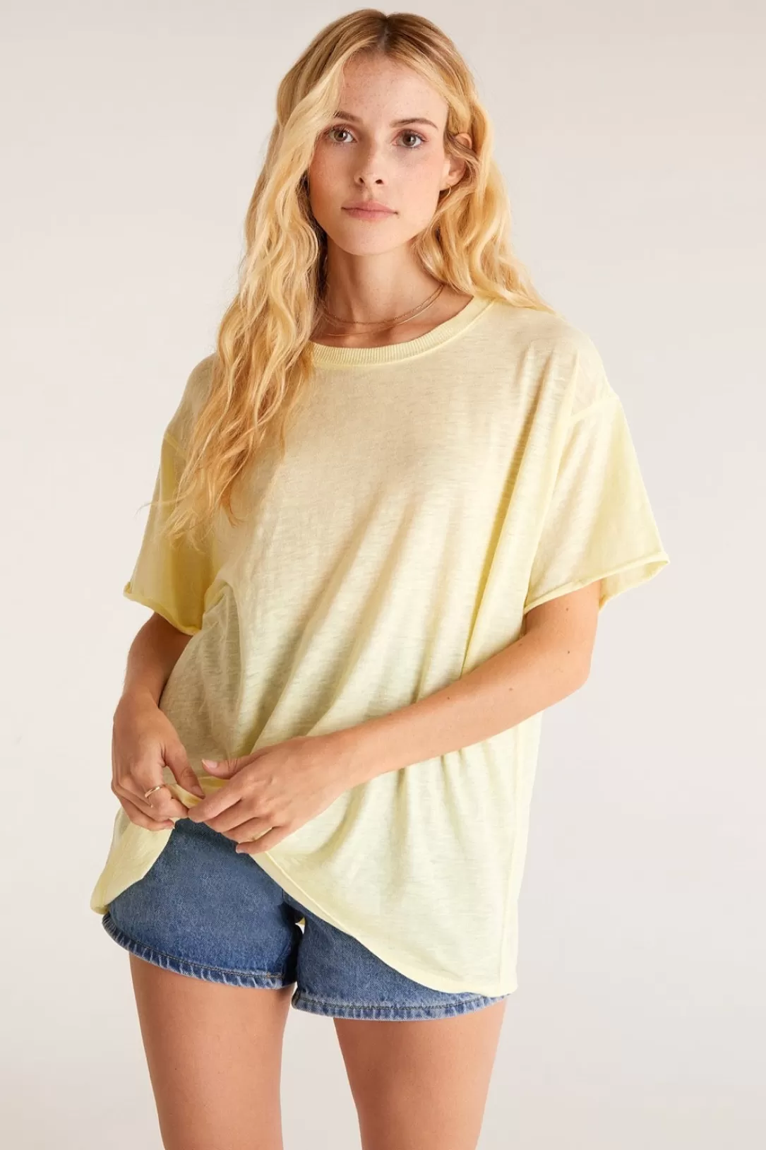 Women Z Supply Oversized Tee-Tropical Sun |