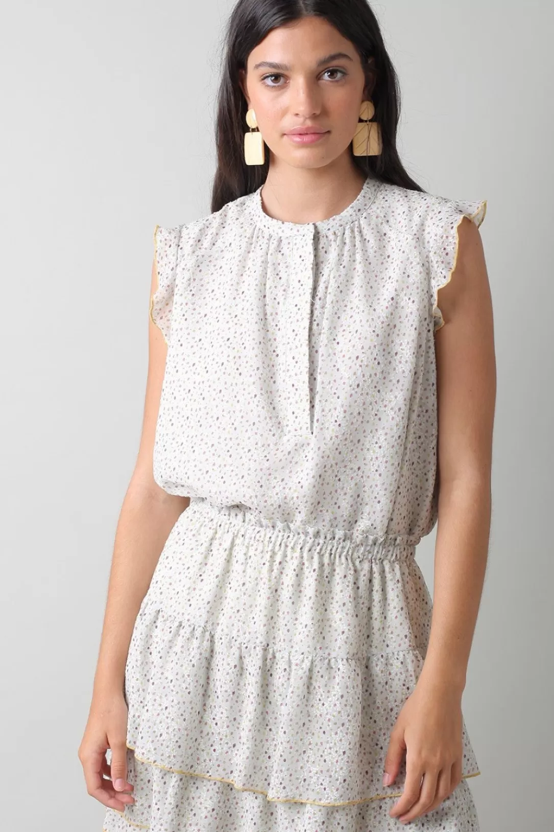 Women Indi & Cold Polka Dot Print Blouse |