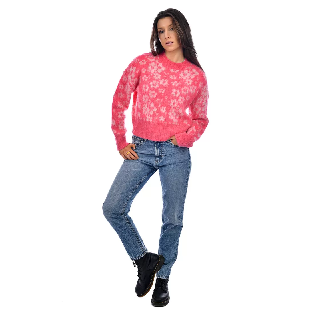 Women RD Style Rita Moss Floral Crewneck-Pink Pie |