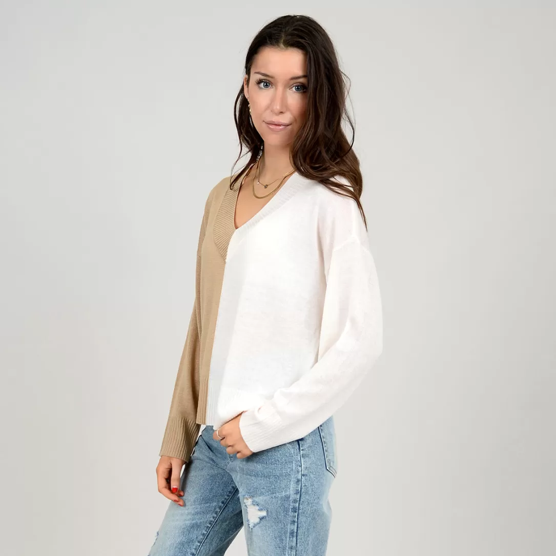 Women RD Style Roxy Mossy Color Black V-Neck |