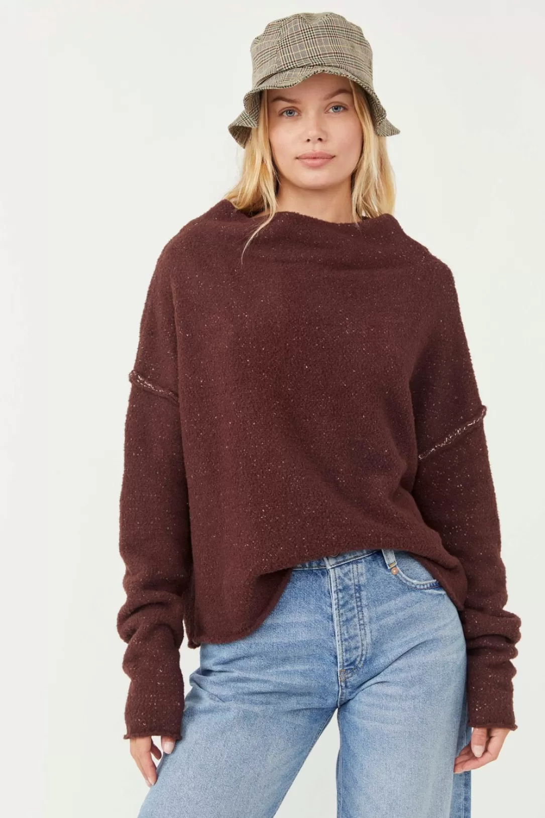 Women Free People San Vicente Pullover-Birch Bark |