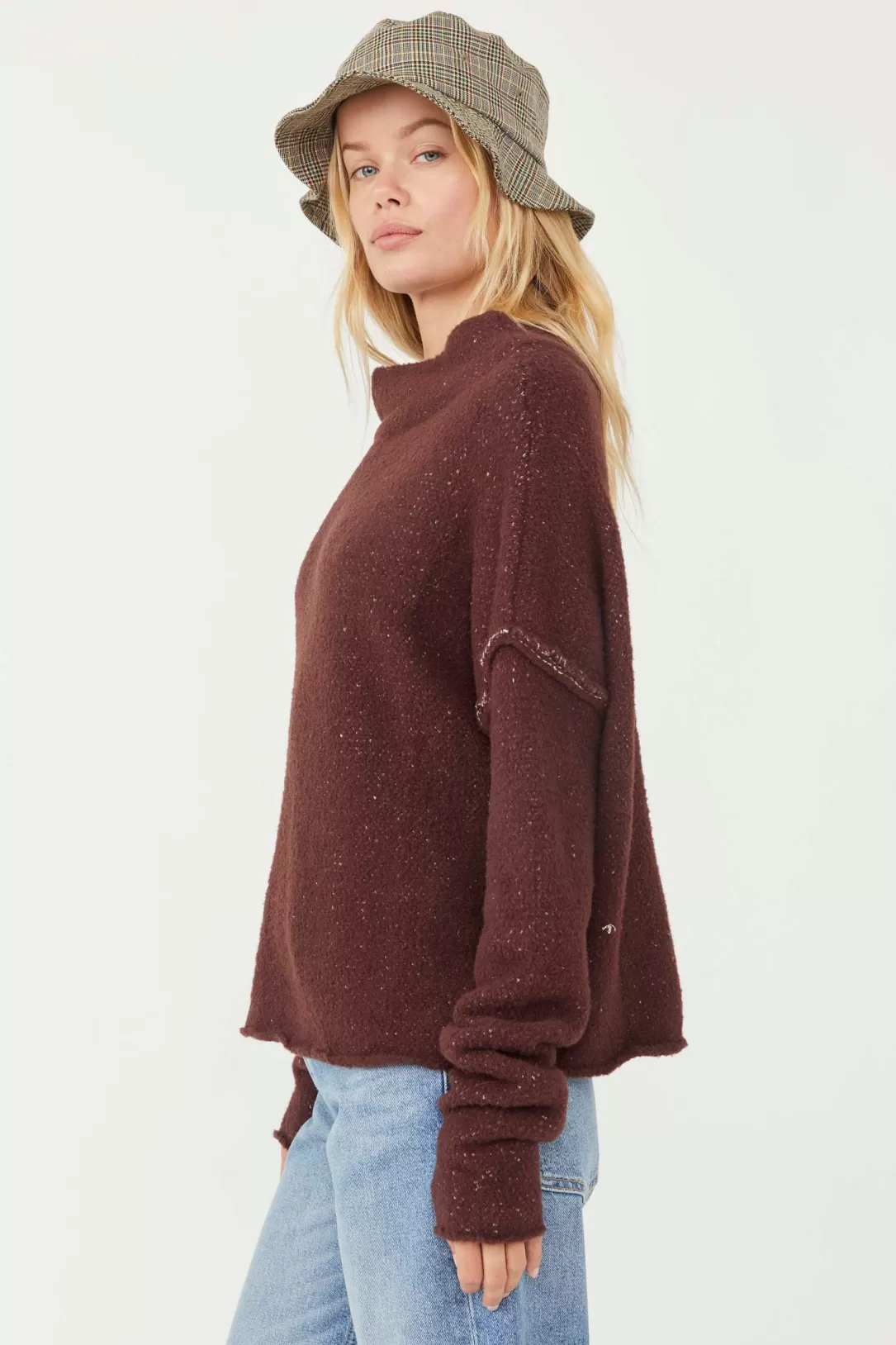 Women Free People San Vicente Pullover-Birch Bark |