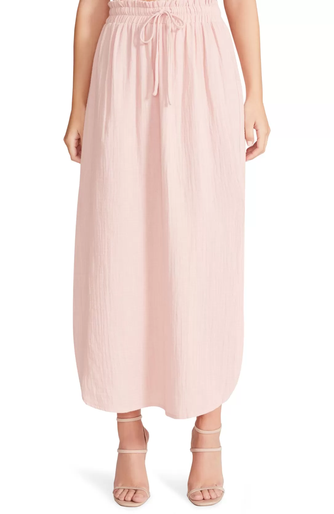 Women BB Dakota by Steve Madden See You Later Gauze Skirt-Pale Pink |