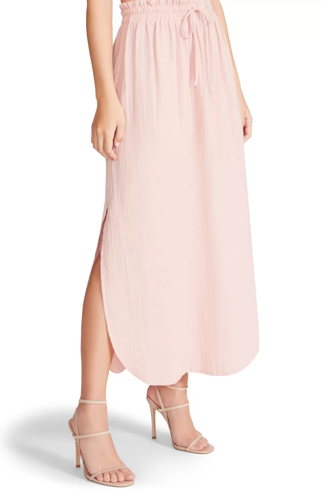 Women BB Dakota by Steve Madden See You Later Gauze Skirt-Pale Pink |