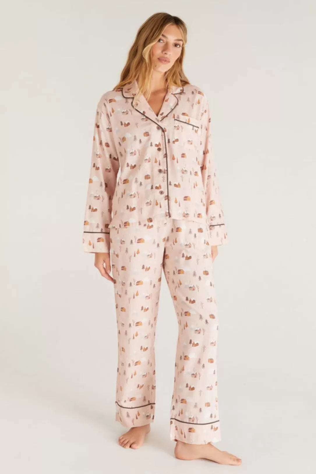 Women Z Supply Sleep All Day Mountain Pj Set |