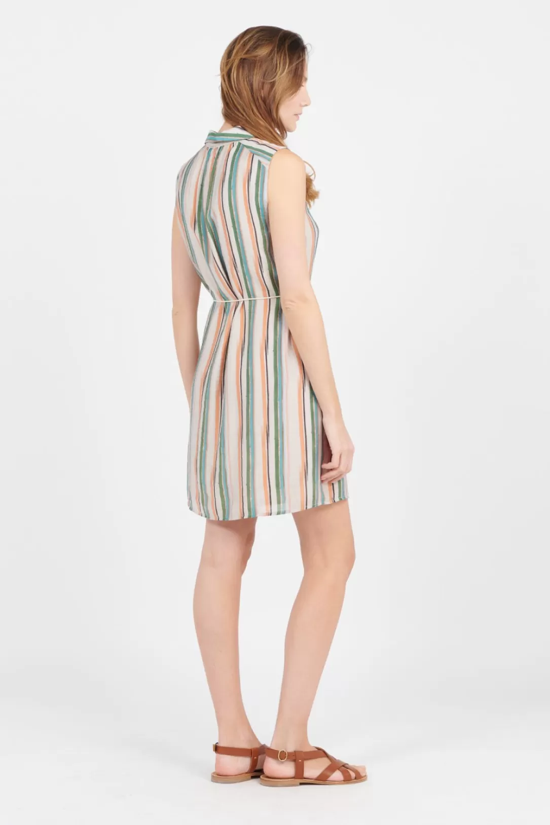 Women The Korner Sleeveless Striped Dress |