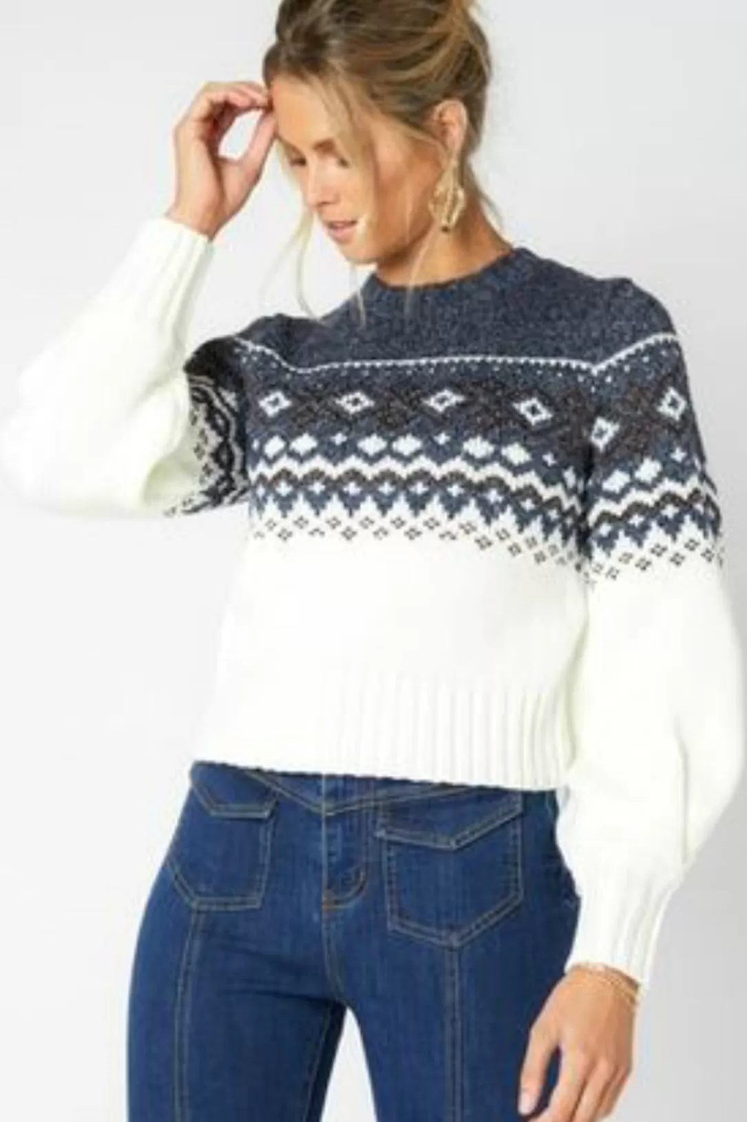 Women Minkpink Solstice Fair Isle Sweater |