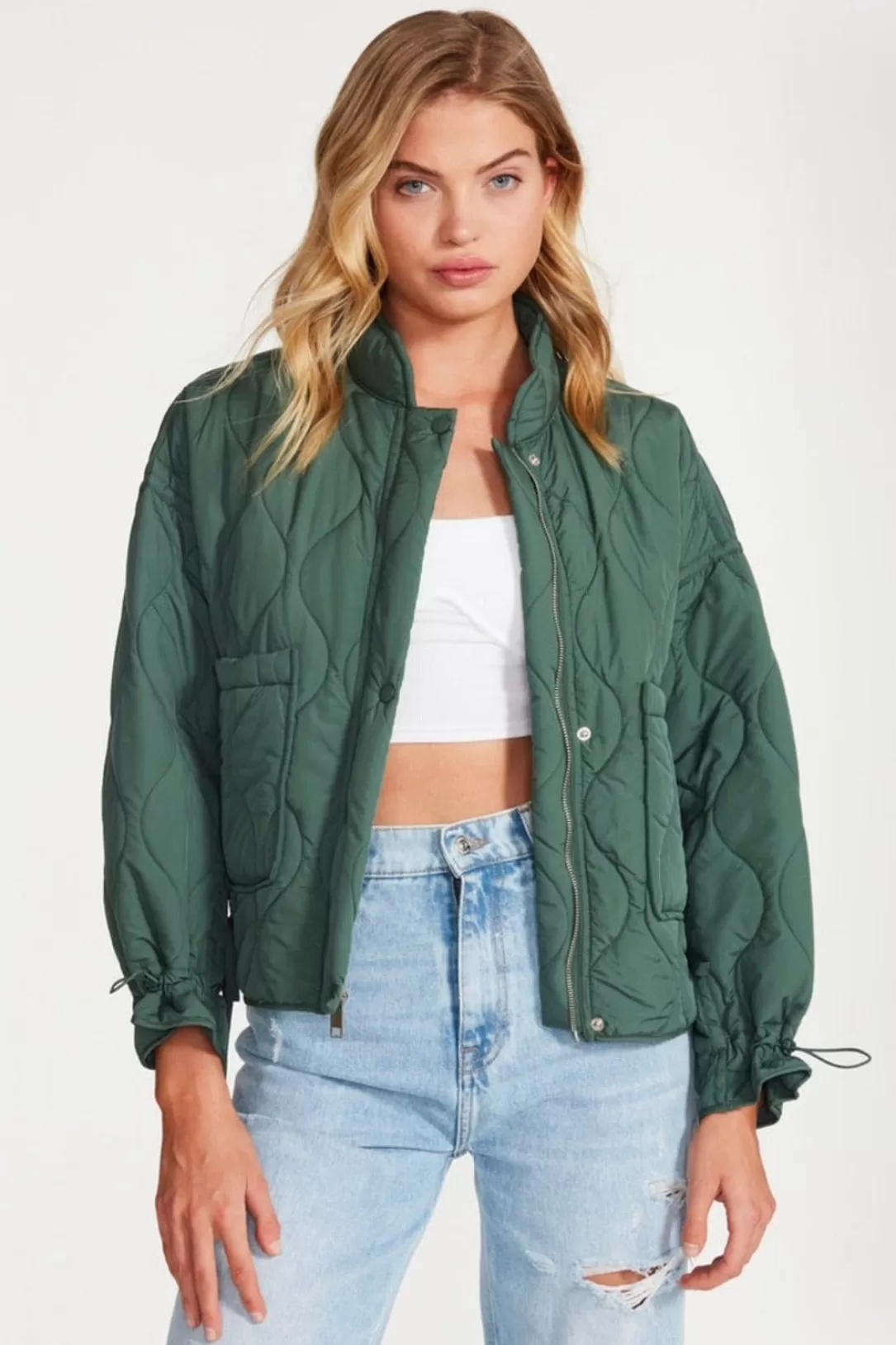 Women BB Dakota by Steve Madden Stefani Jacket-Deep Green |