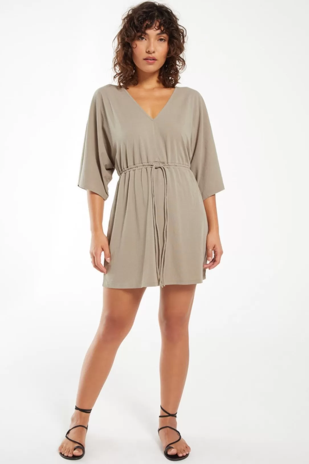 Women Z Supply Sydney Cotton Jersey V-Neck Dress |