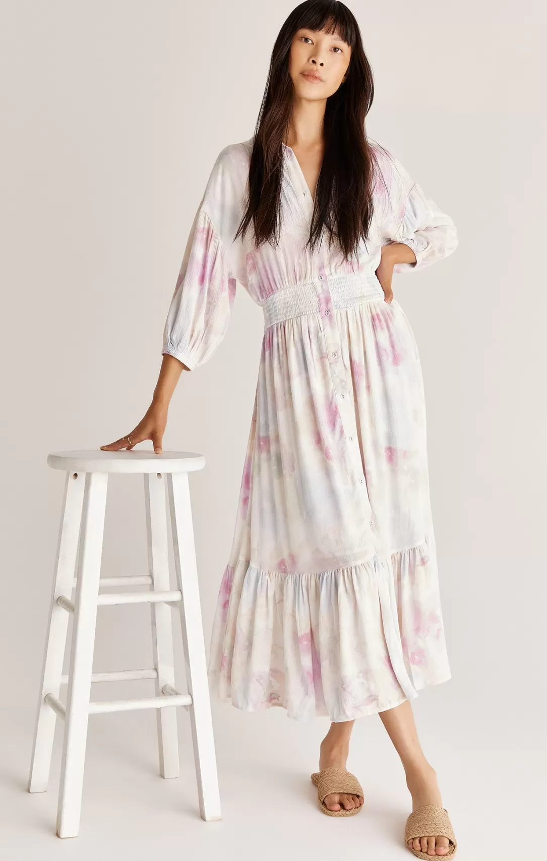 Women Z Supply Tanya Watercolor Maxi Dress |