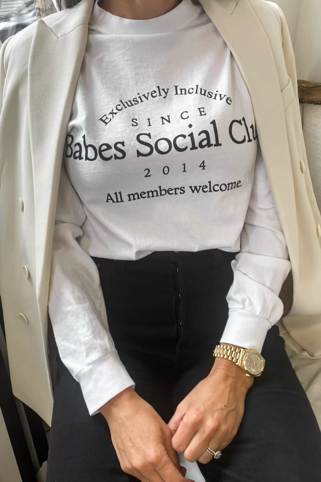 Women Brunette the label The "Babes Social Club" Long Sleeve Tee |