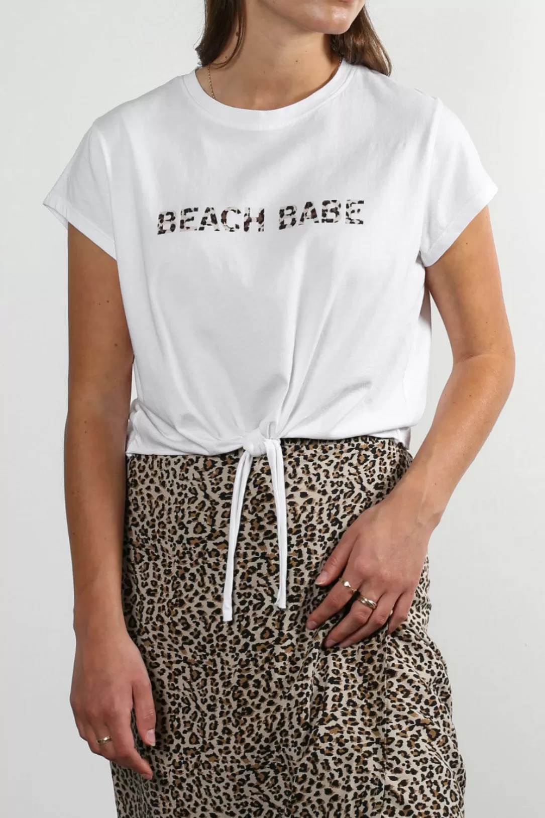 Women Brunette the label The "Beach Babe" Tee-White | Koy Resort X Brunette