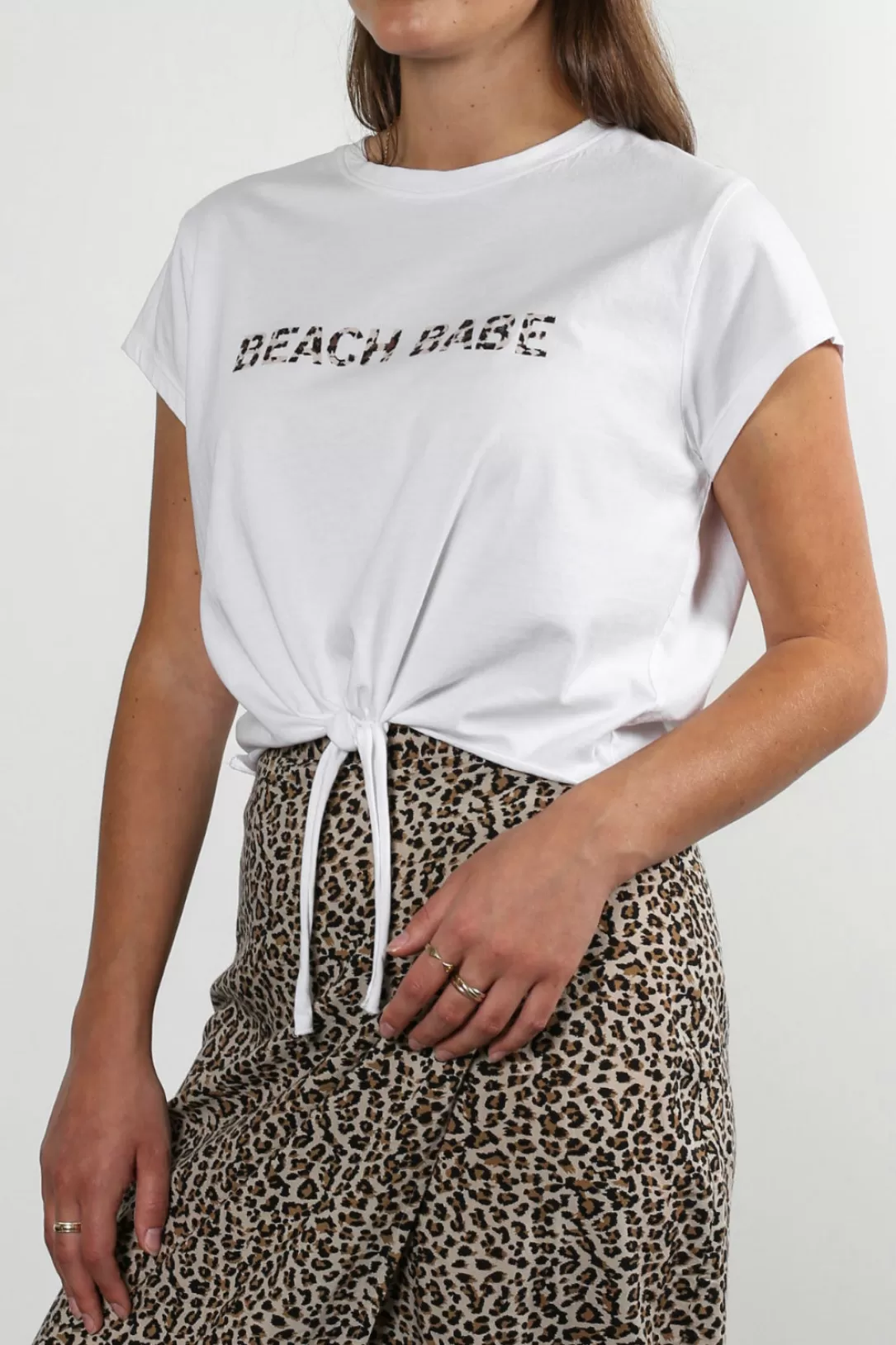 Women Brunette the label The "Beach Babe" Tee-White | Koy Resort X Brunette