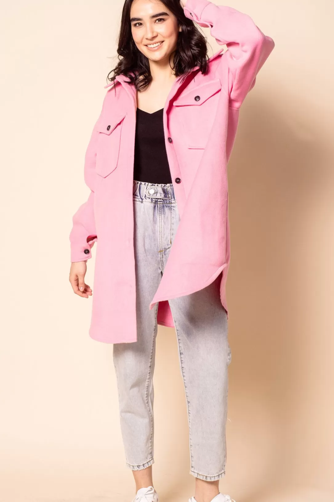 Women Pink Martini The Charley Coat-Pink |