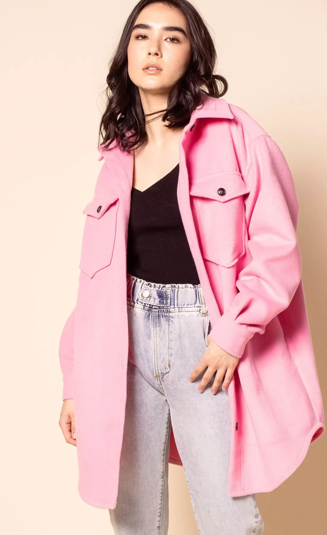 Women Pink Martini The Charley Coat-Pink |