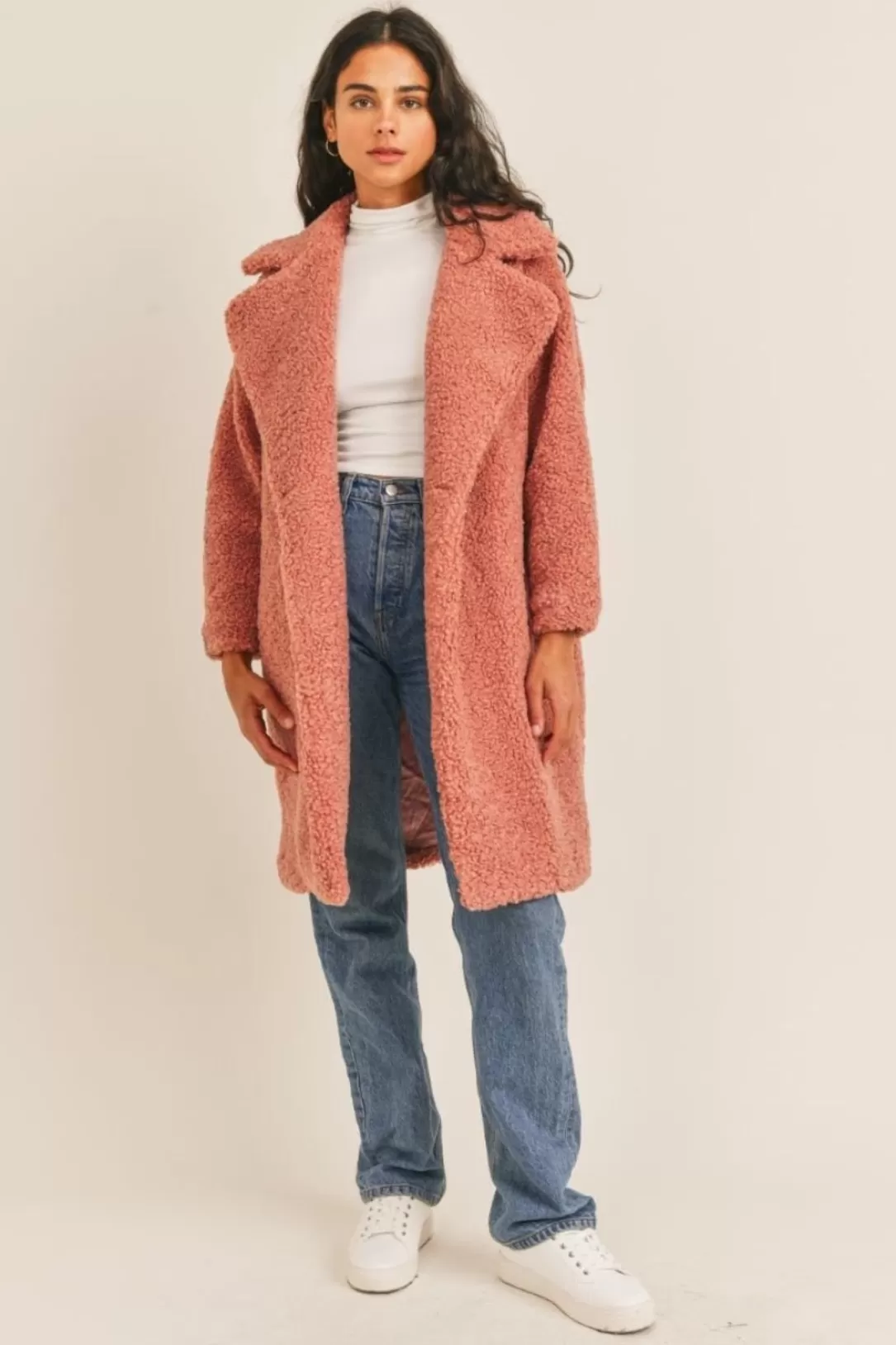 Women Sadie & Sage Up From The Skies Coat-Dusty Pink |