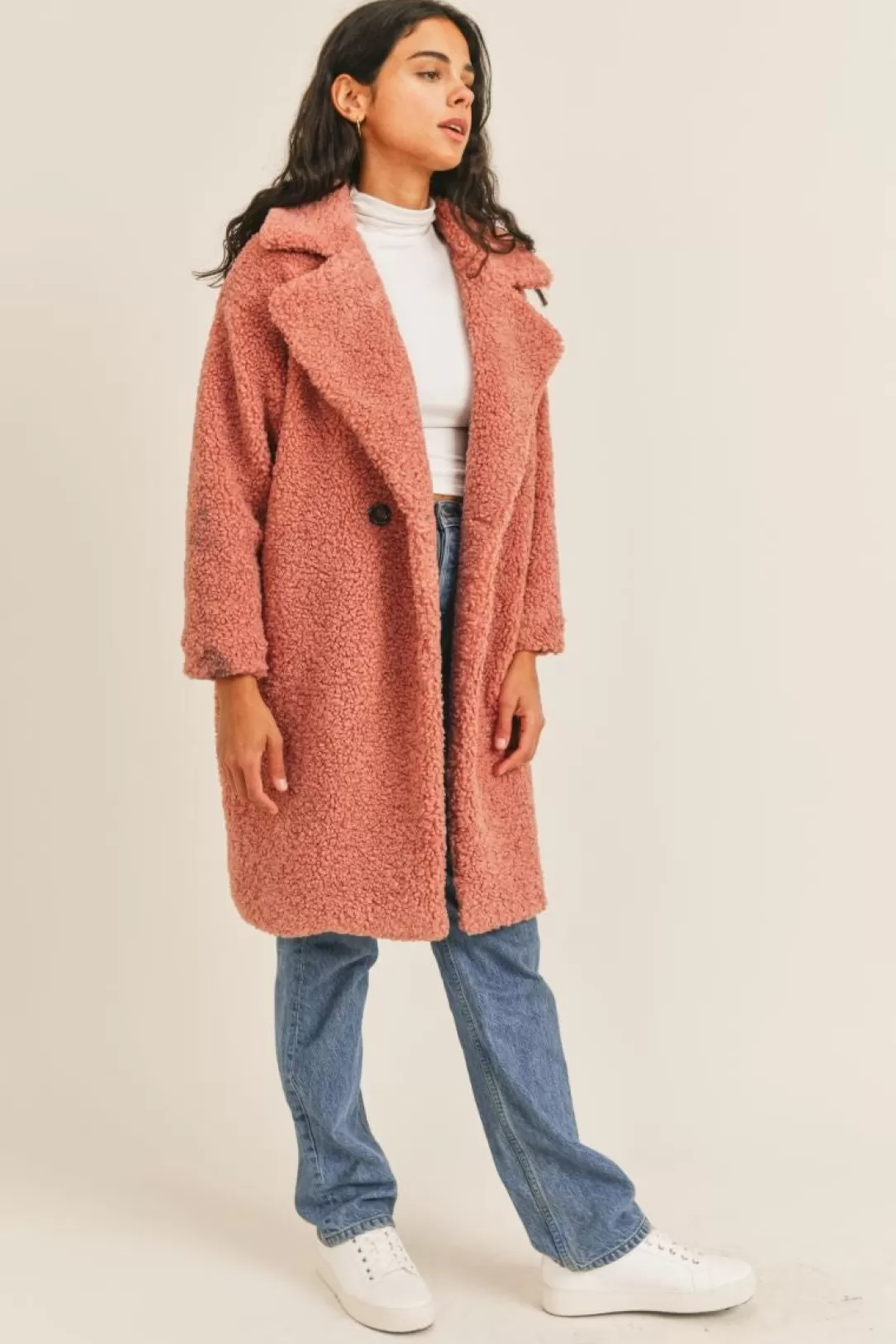 Women Sadie & Sage Up From The Skies Coat-Dusty Pink |