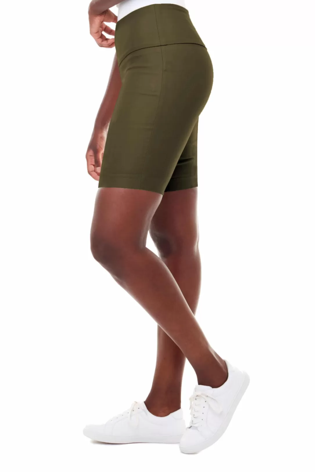 Women I Love Tyler Madison Vicky Waxed Biker Short-Army | Iltm